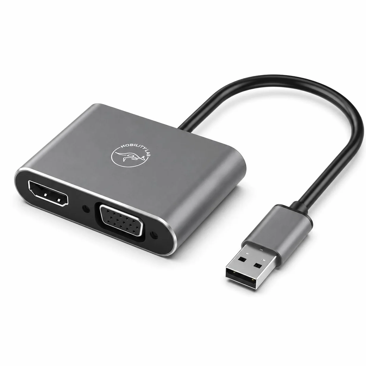 Mobility Lab ML312842 Adattatore USB 3.0 a HDMI e VGA 1920x1080p 60Hz Plug & Play