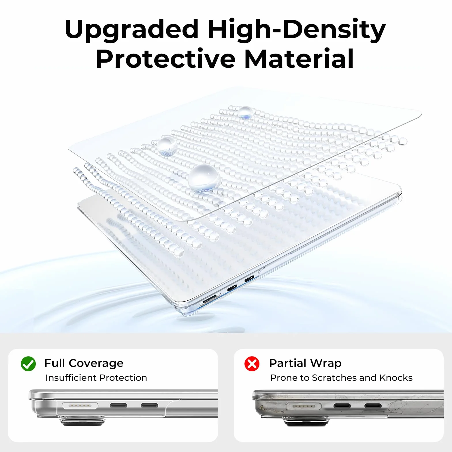 Custodia MacBook Air M4 13,6" M5 M3 M2 2026 2025 2024 2022 Cover Rigida Protezione PC Cristallo Trasparente