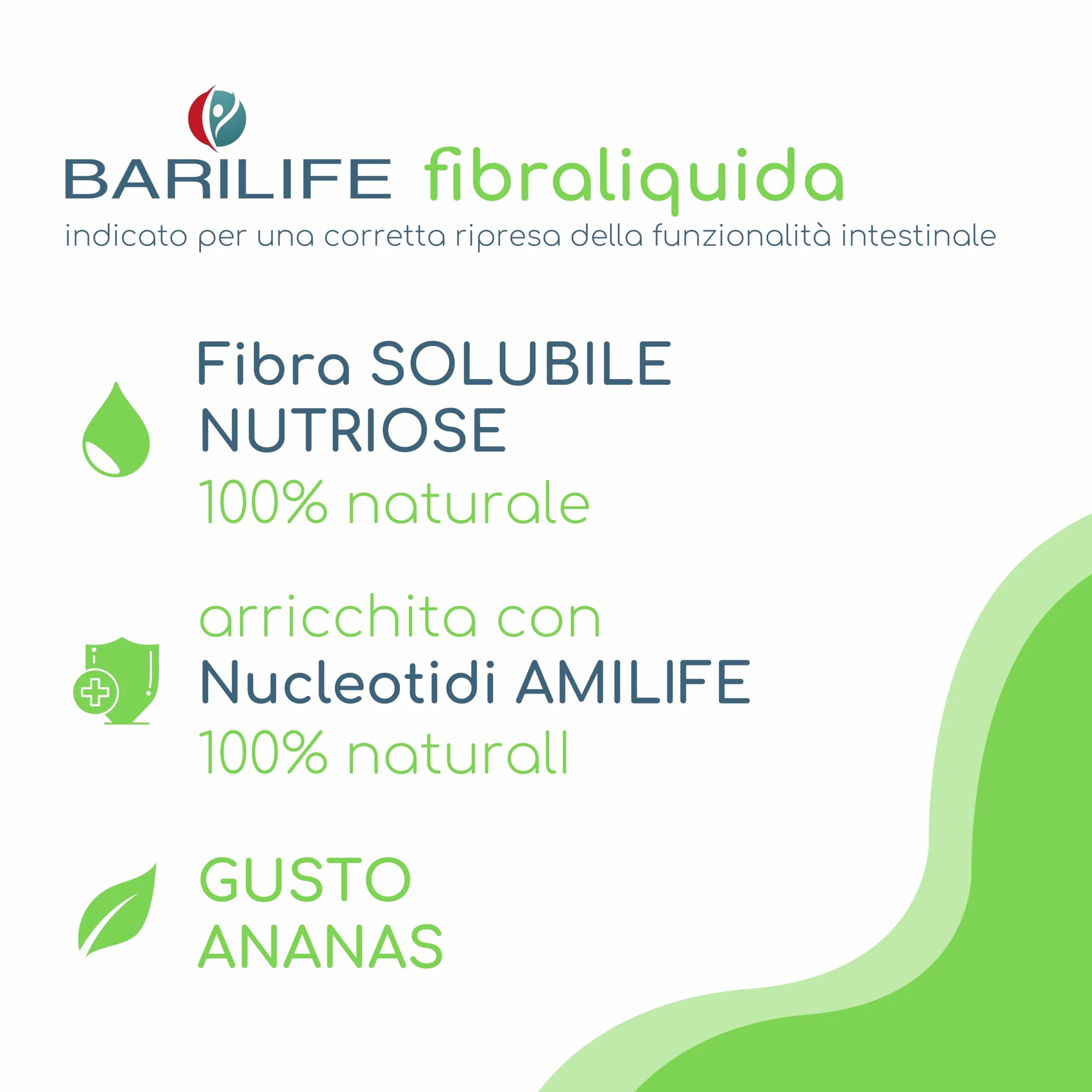 Fibra Liquida 300 mL Barilife Riequilibrio Intestinale Fibra Naturale Nucleotidi