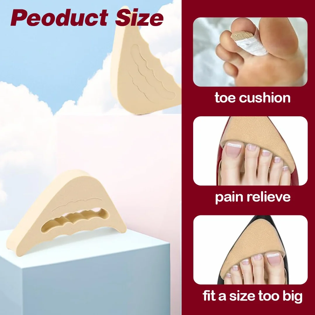 4 Paia Inserti Per Dita Dei Piedi Riutilizzabili In Morbida Spugna Riempitivi Per Scarpe Troppo Grandi Unisex Adatti Per Scarpe Casual E Sportive Con Tacchi Alti