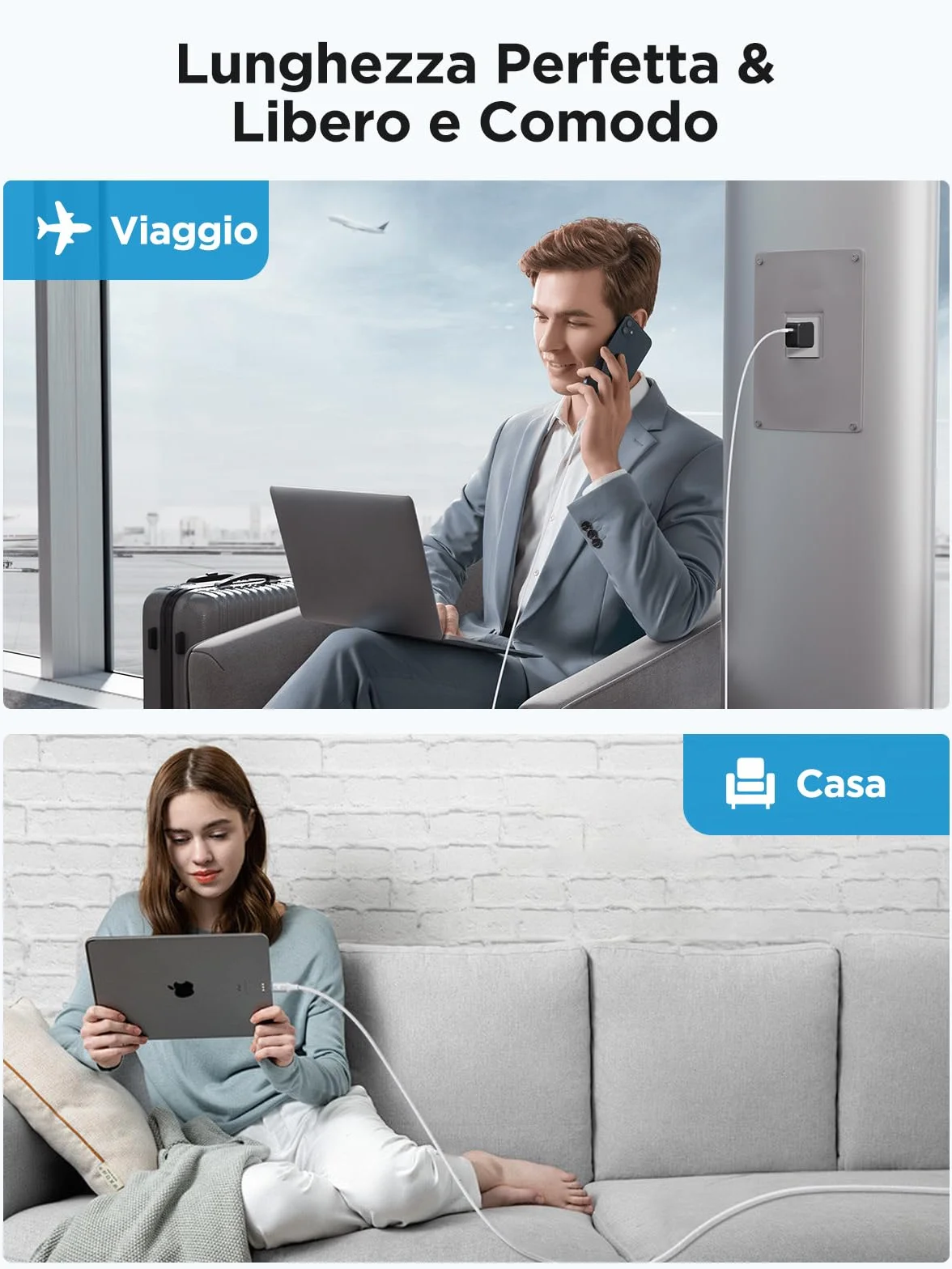 Aioneus Cavo USB C a Lightning 1.8M MFi Ricarica Rapida per iPhone 14 13 12 Pro Max Mini 11 SE X XS Max XR 8 7 6s 6 Plus iPad