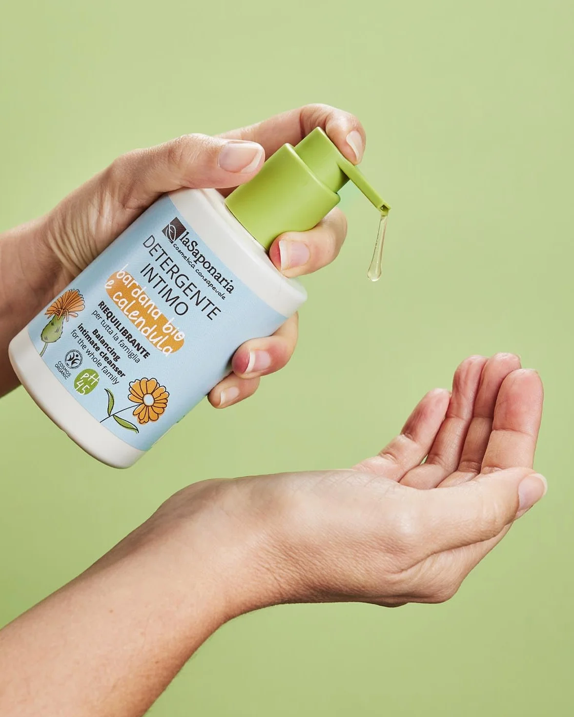 La Saponaria Detergente Intimo Riequilibrante pH 4.5 250 ml Bardana Bio Calendula