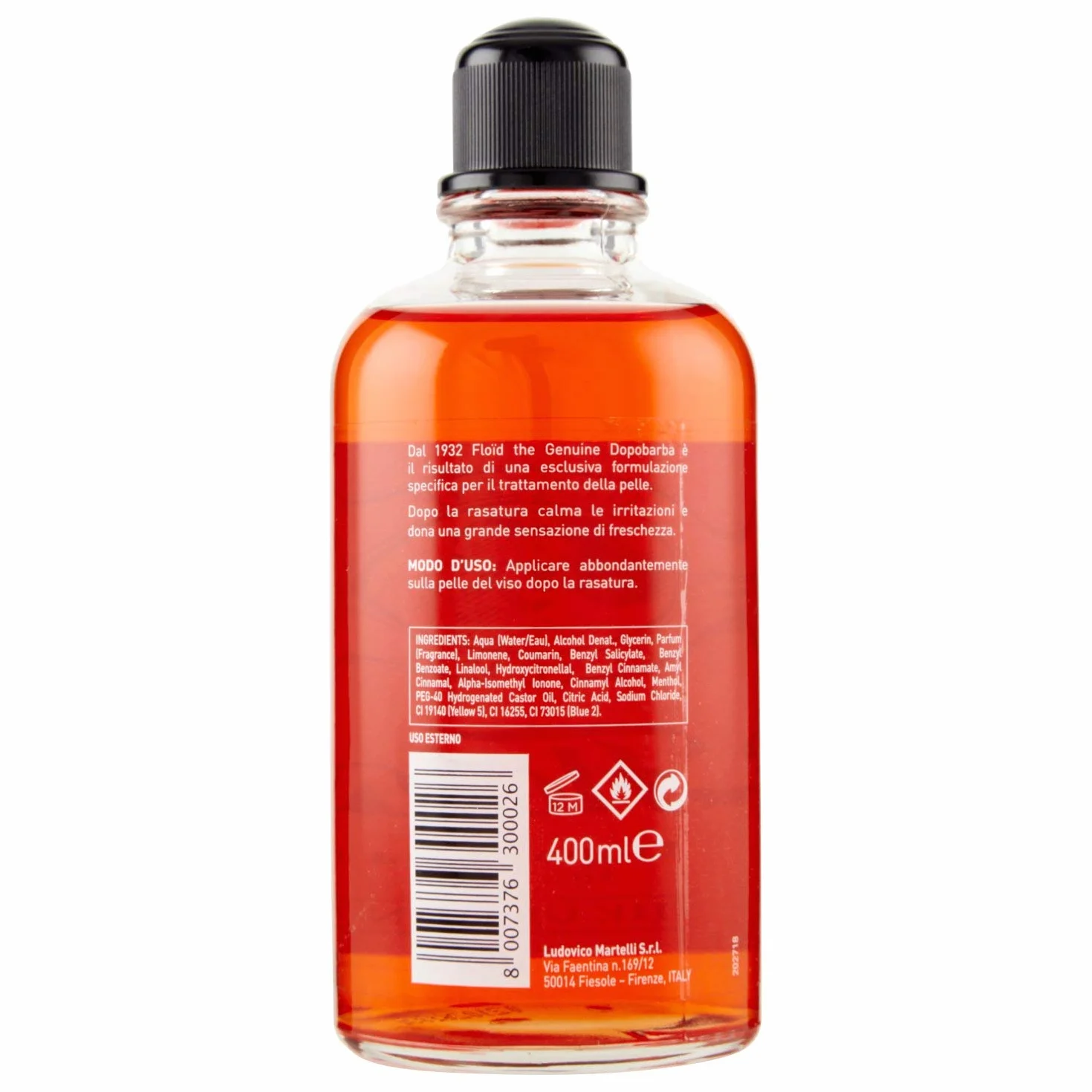 Floïd Aftershave The Genuine 400 ml Dopobarba uomo con mentolo rinfrescante