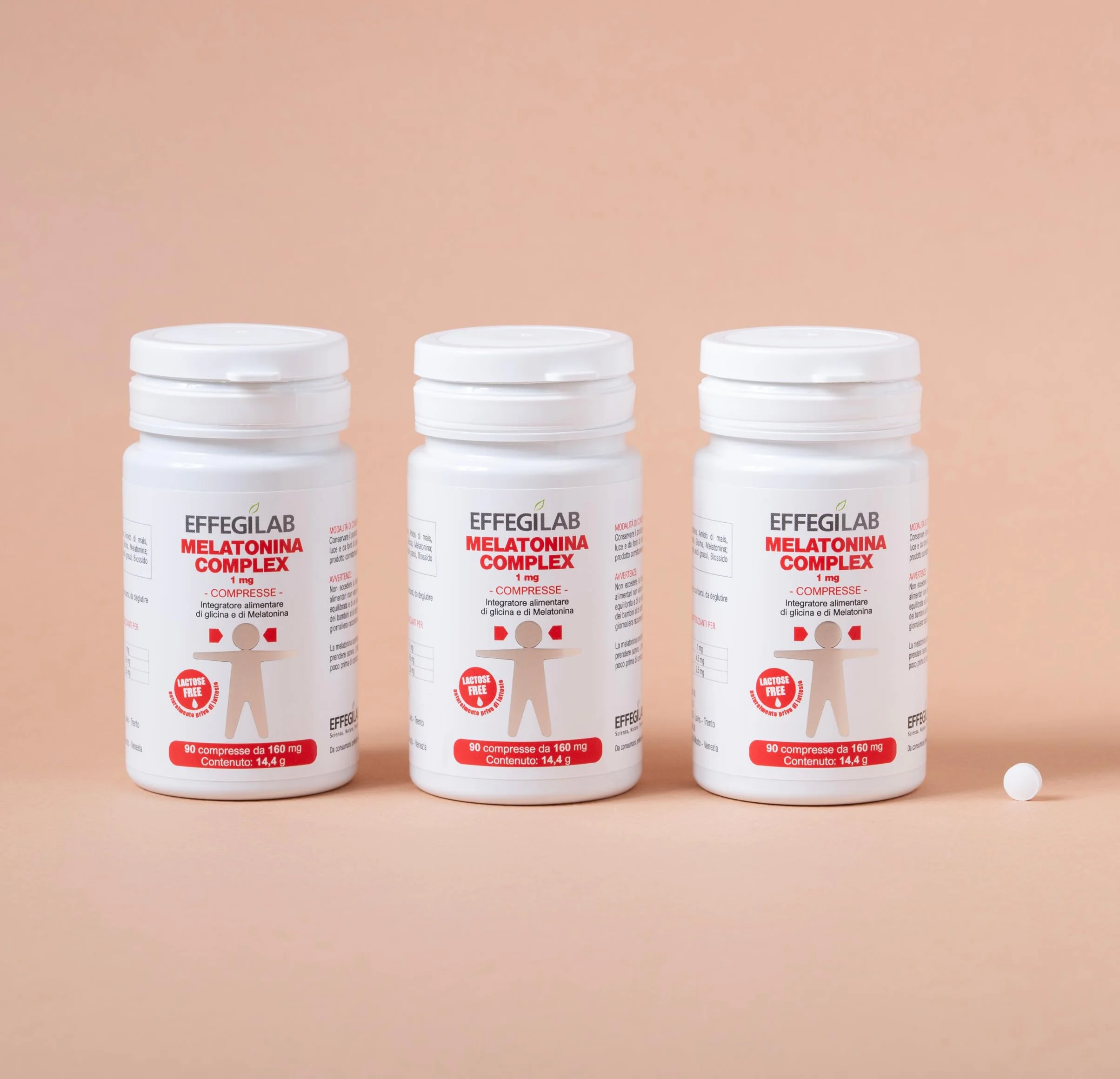 Melatonina 1 mg Complex Effegilab 90 Compresse con Adenosine e Glicina Integratore per Dormire Sonno Naturale
