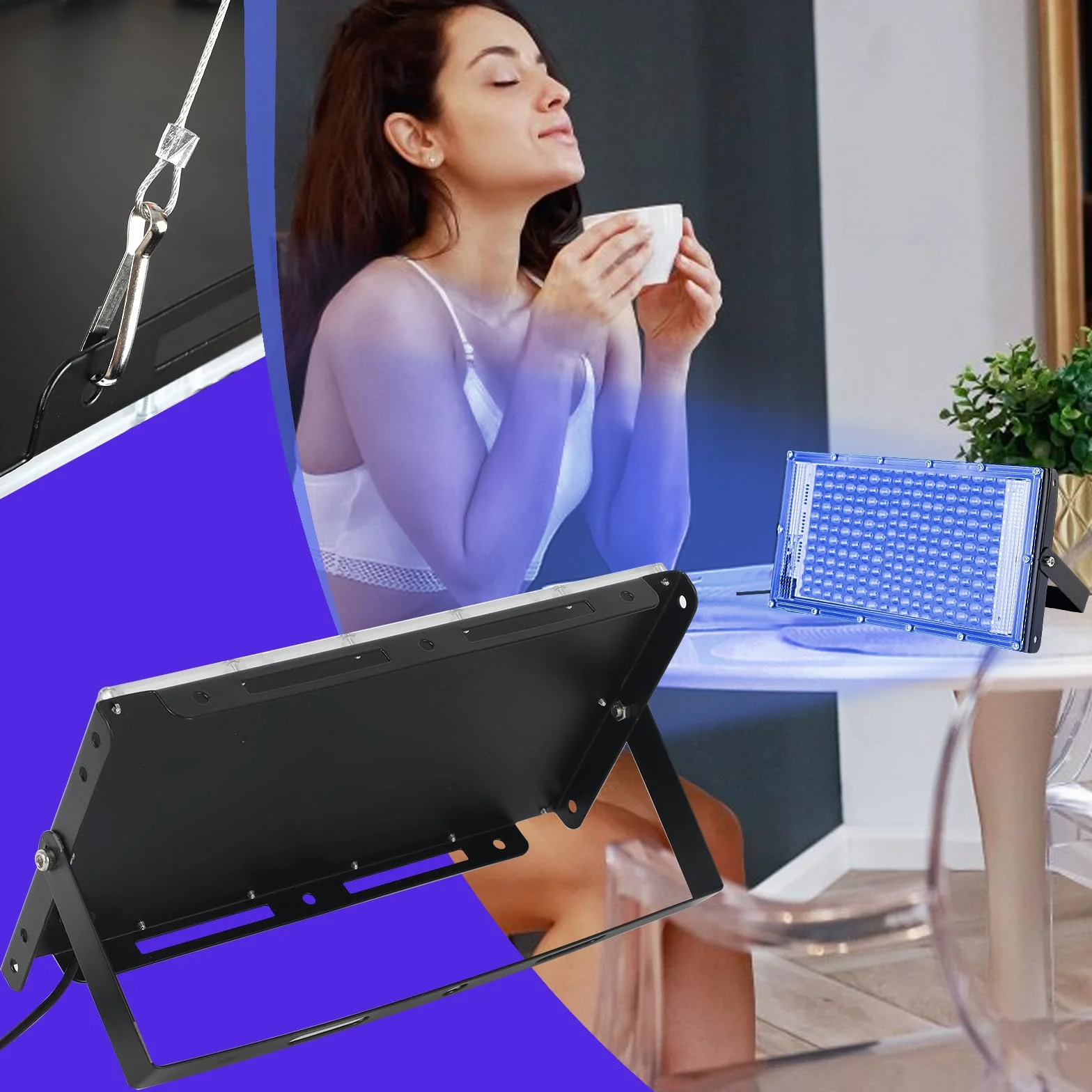 Solarium per la casa 15 W 144 LED USB portatile abbronzante viso corpo