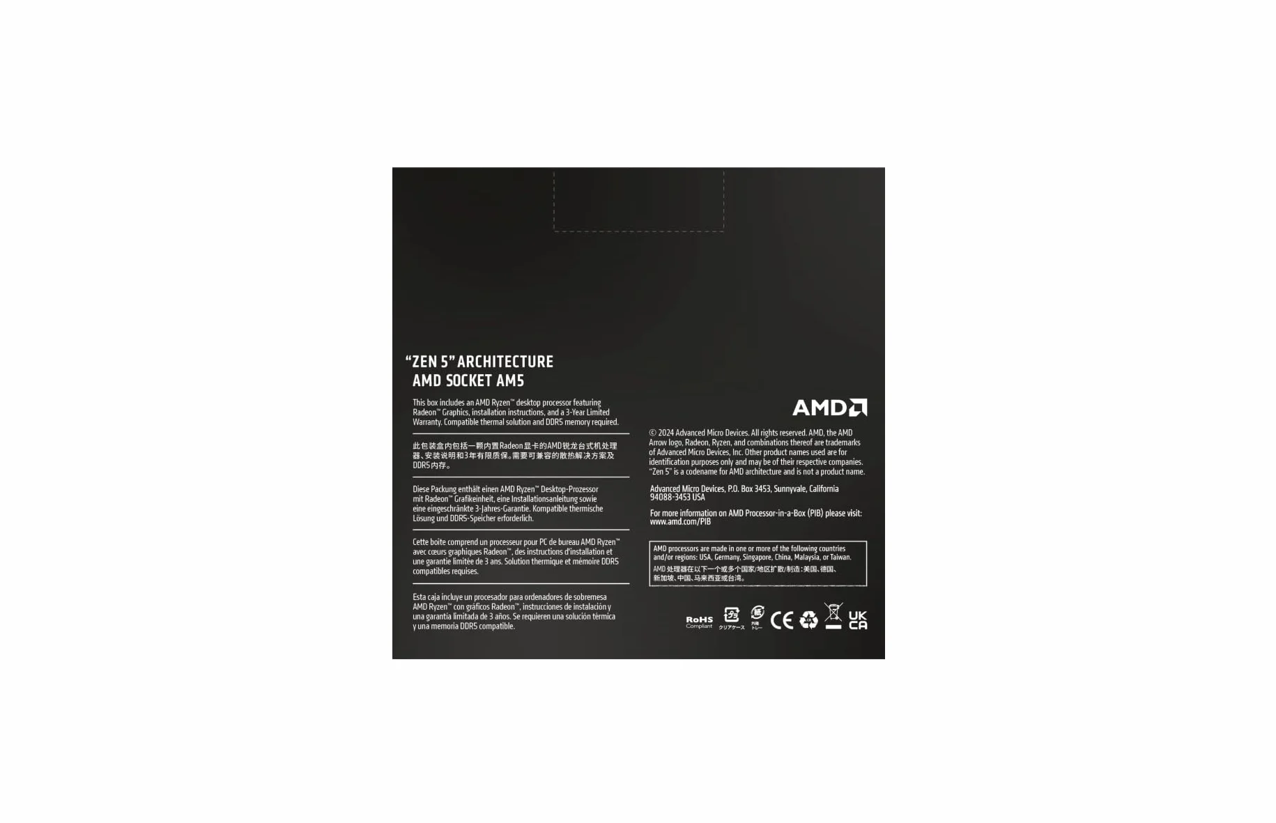AMD Ryzen 9 9950X (scheda grafica integrata Radeon, 16 Cores/32 Threads, 170 W DTP, AM5 Socket, 80MB Cache, Boost di Frequenza fino a 5.7 GHz Frequency Boost, senza ventole)