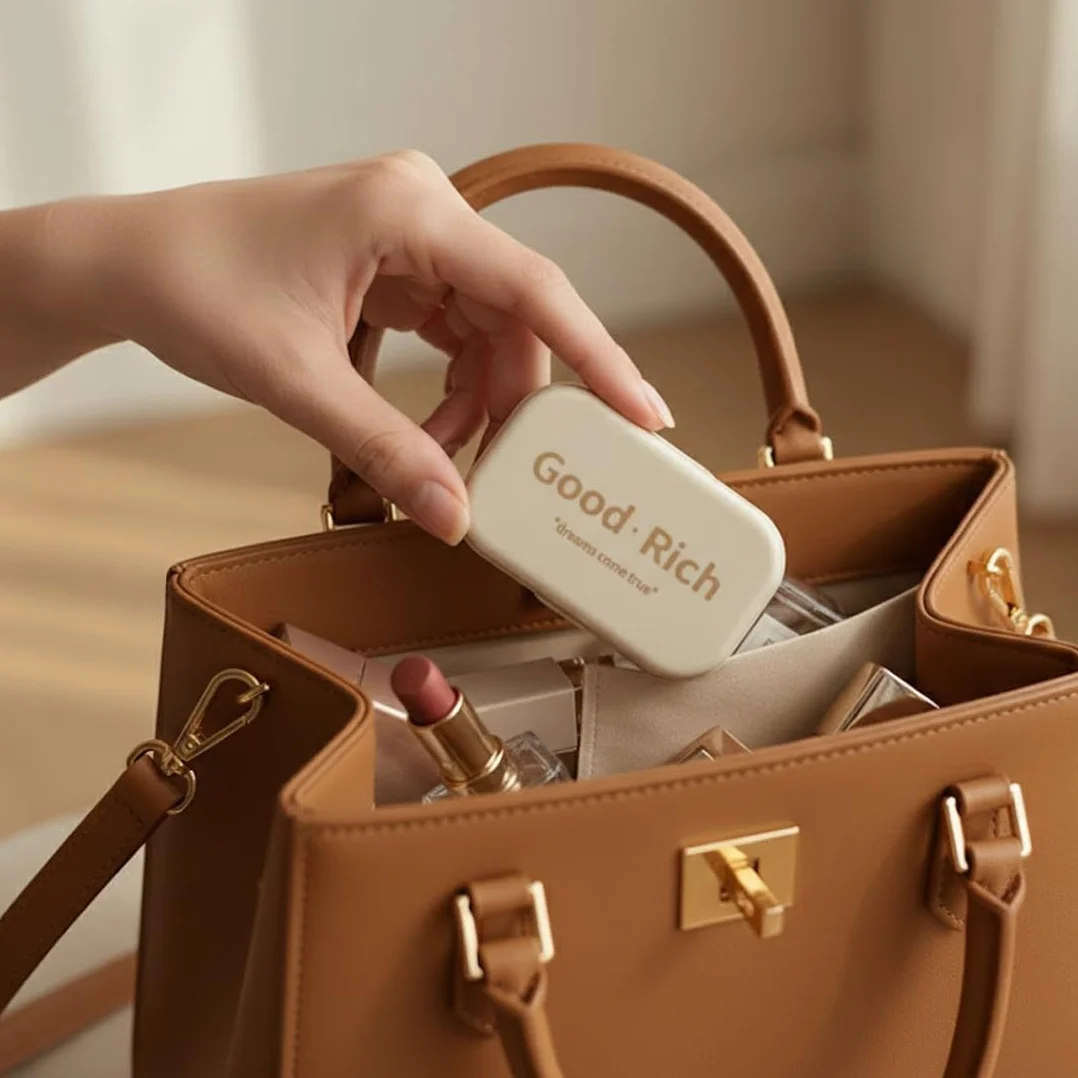 Set da 2 Porta Lenti a Contatto con Specchio Beige e Grigio – Kit da Viaggio Compatto con Pinzette e Ventosa