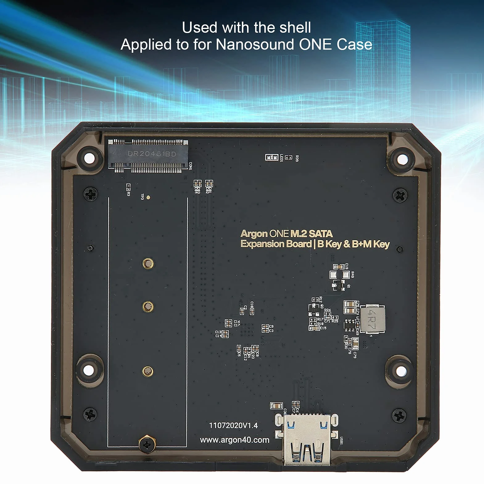 per Scheda di Espansione per Argon One M.2 per 4B, SSD SATA M.2 a Modulo di Espansione USB 3.0 / Chiave NGFF SSD M.2 B e Chiave B + M (2280 2260 2242 2230)