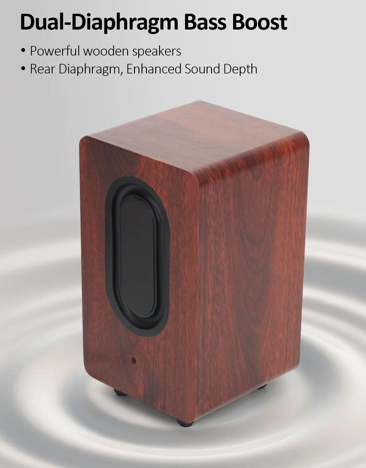 Altoparlante PC in legno USB compatibile con computer portatili e desktop membrana integrata Plug & Play