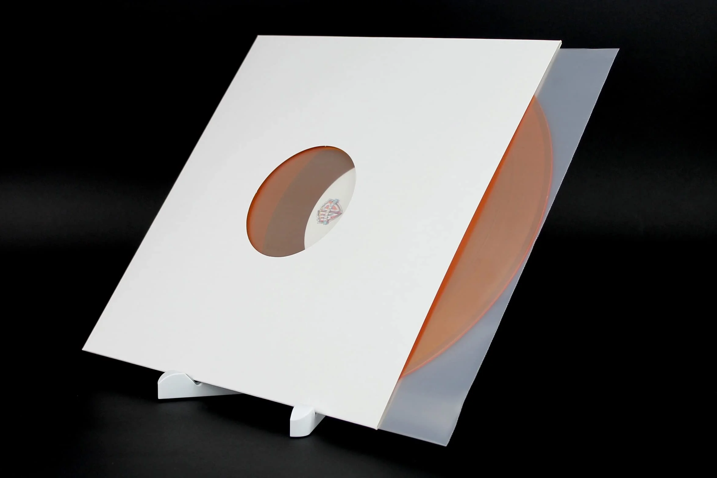 10 Pezzi Copertina Esterna in Cartoncino Rigido Bianco con 2 Fori Centrali per Dischi LP 33 Giri 12" Maxi Single (vinili diam. 30 cm)