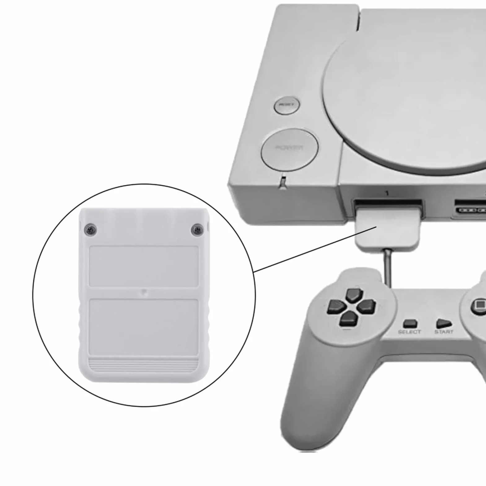 Per la Scheda di Memoria, Scheda di Memoria con Console Per Videogiochi Ad Alta velocità 1 Compatibile con PS 1 Classic Game Systems (1 pezzo)