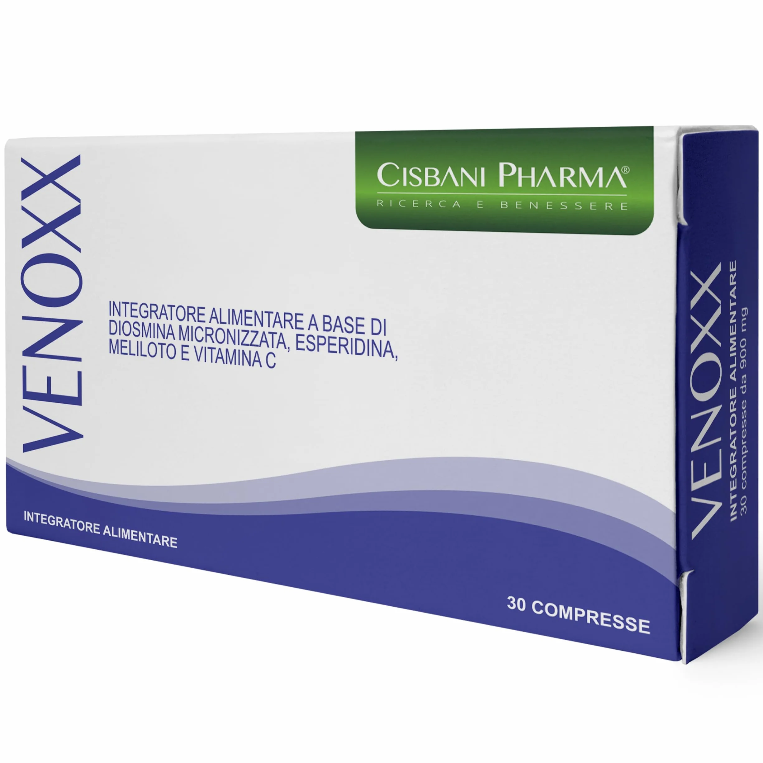 CISBANI PHARMA Venoxx Integratore Diosmina Esperidina Meliloto Circolazione Venosa Vitamina C 30 Compresse