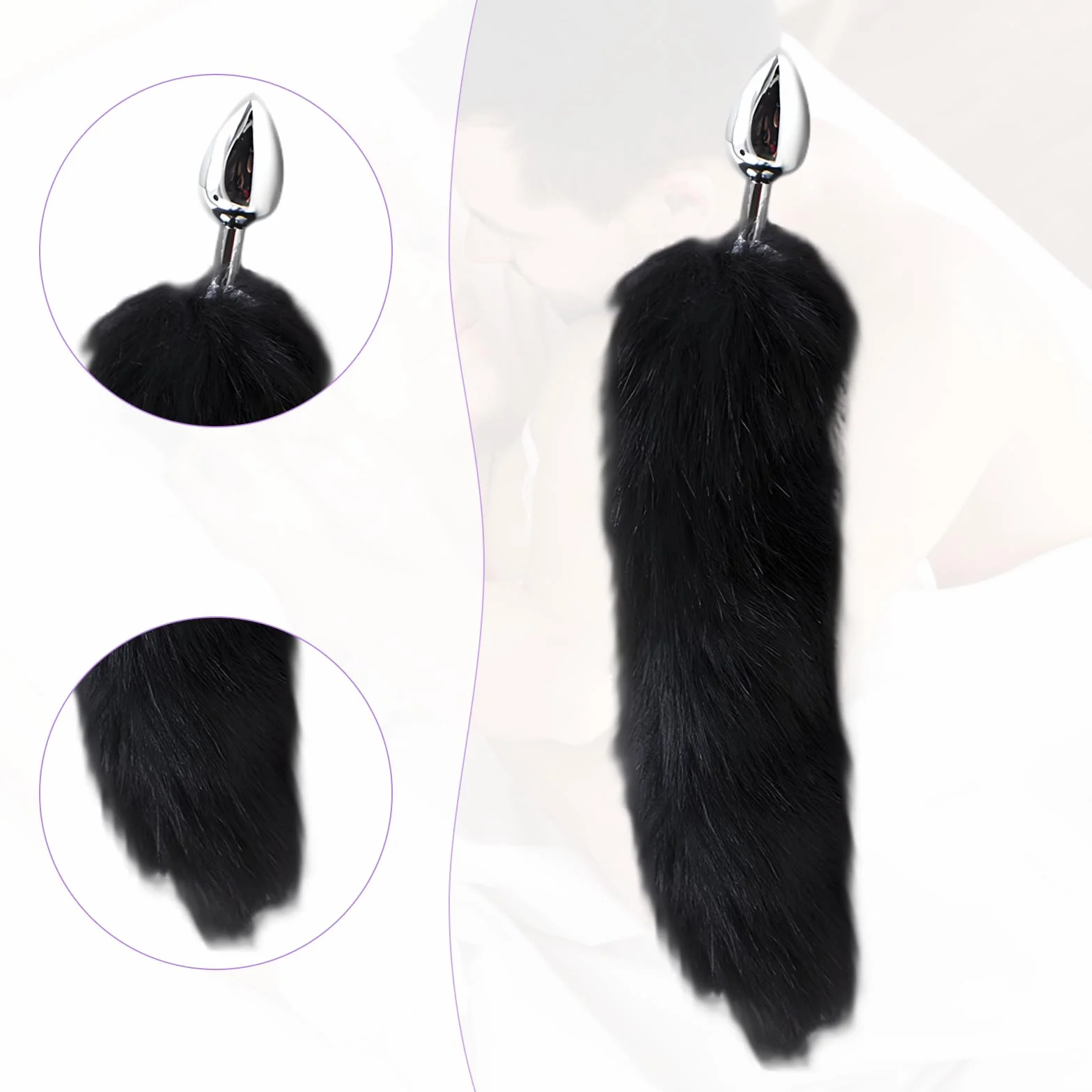 Qoosea 15 Pezzi Set Bondage SM, Sex Toys Kit Plug Anale con Coda di Volpe per Esperti e Principianti