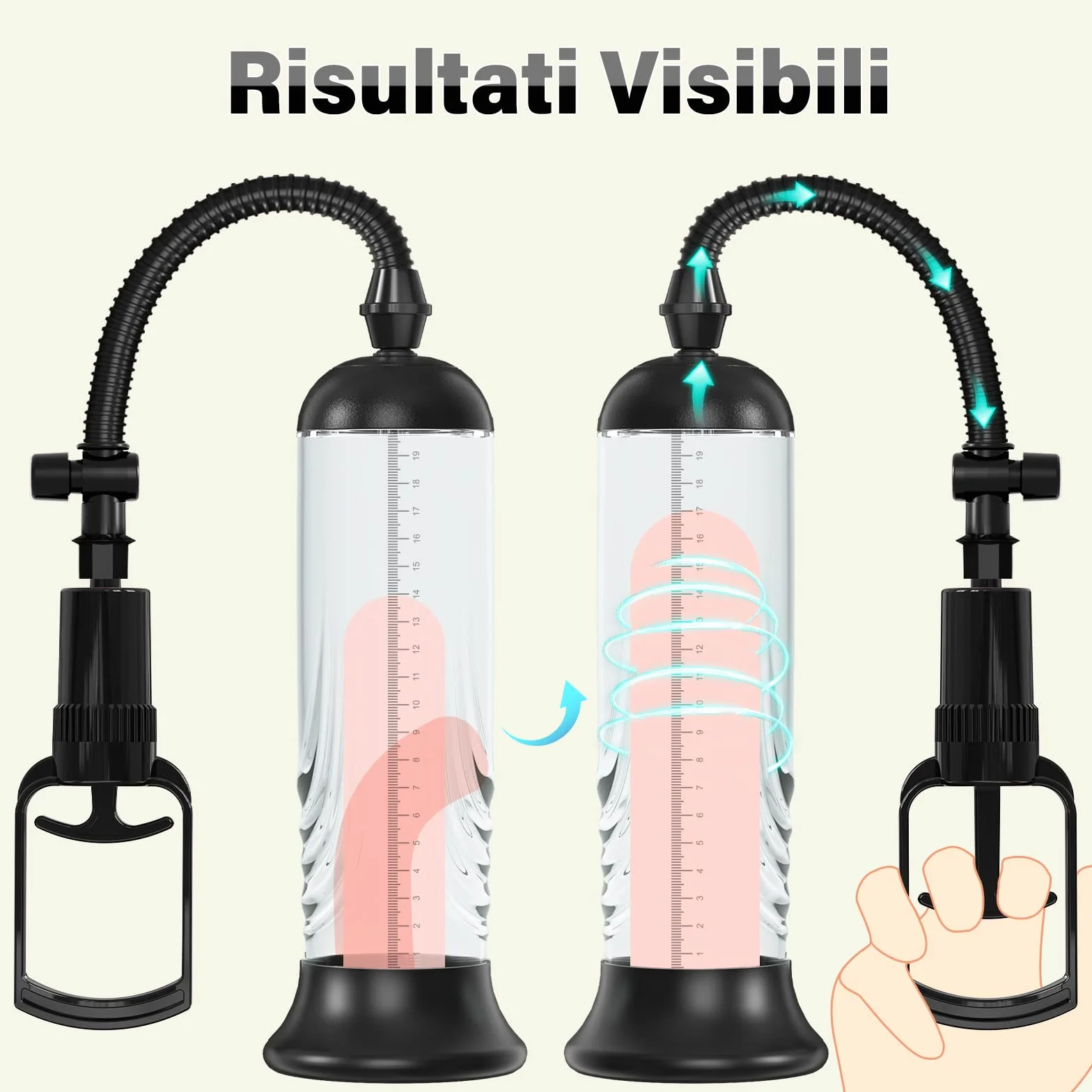 Pompa Pene Sex Toys per Uomo Allungamento con Vagina Finta Masturbatore Maschile Realistico