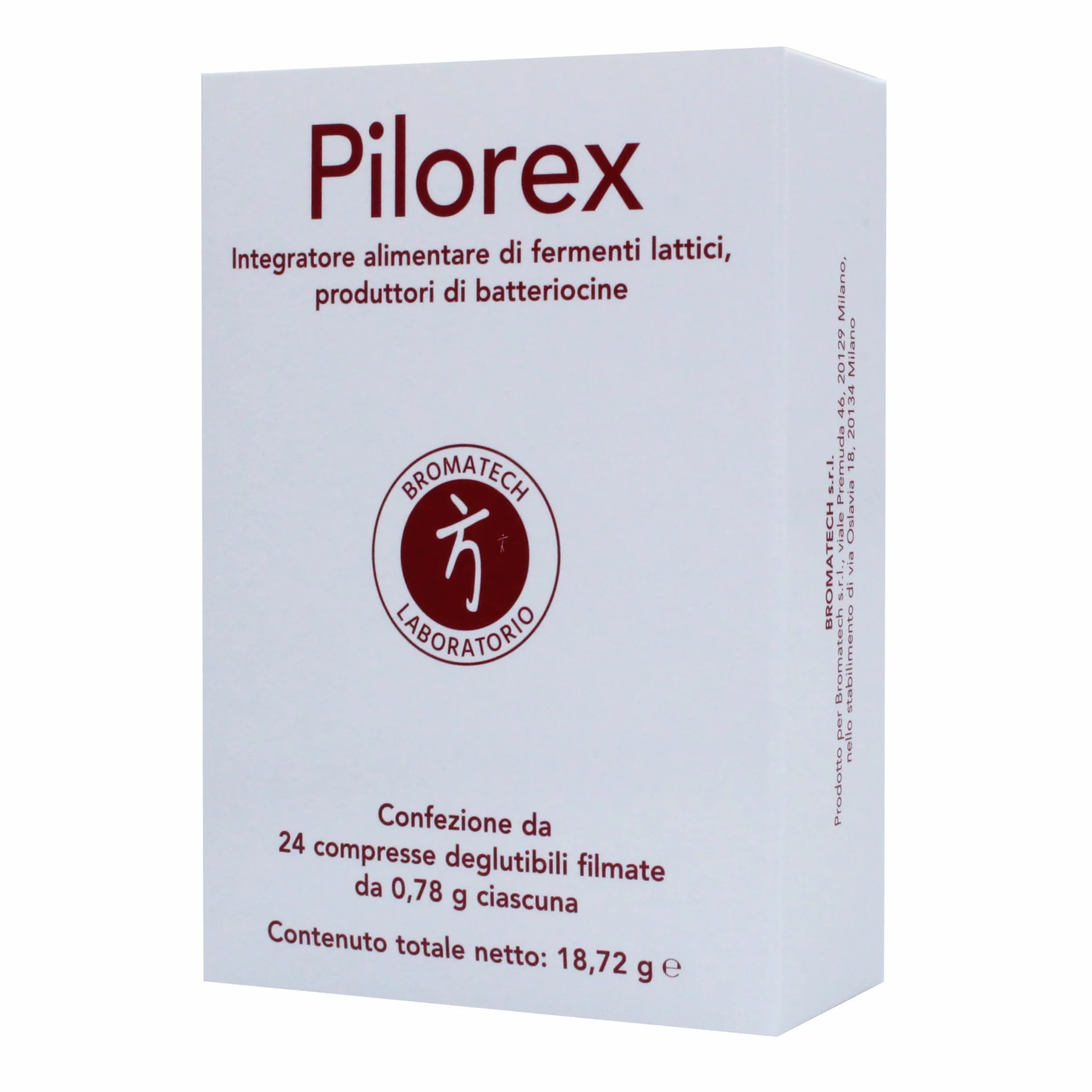 Bromatech Pilorex Integratore Alimentare Fermenti Lattici 24 Compresse 0,78 g