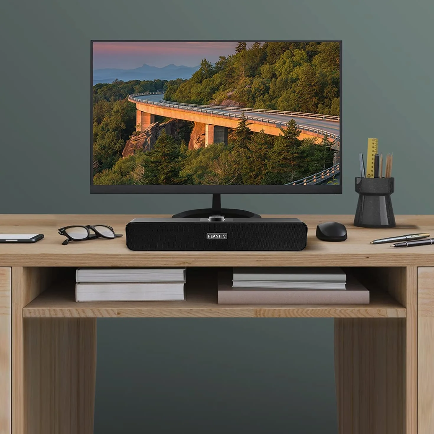 HEANTTV Altoparlanti per Computer USB Stereo Desktop Speakers (USB+3.5mm)