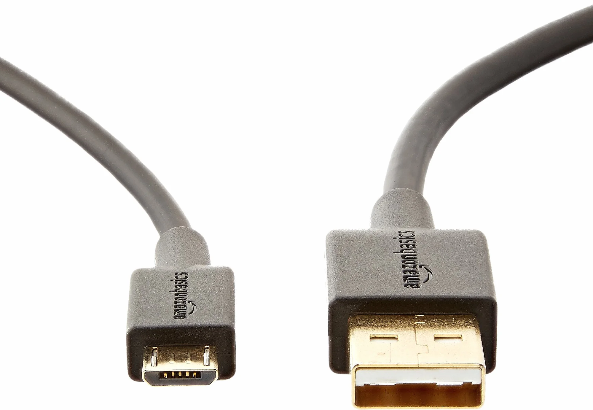 Amazon Basics Cavo USB 2.0 da USB-A maschio a Micro USB (Confezione singola), 0.9 m, Nero