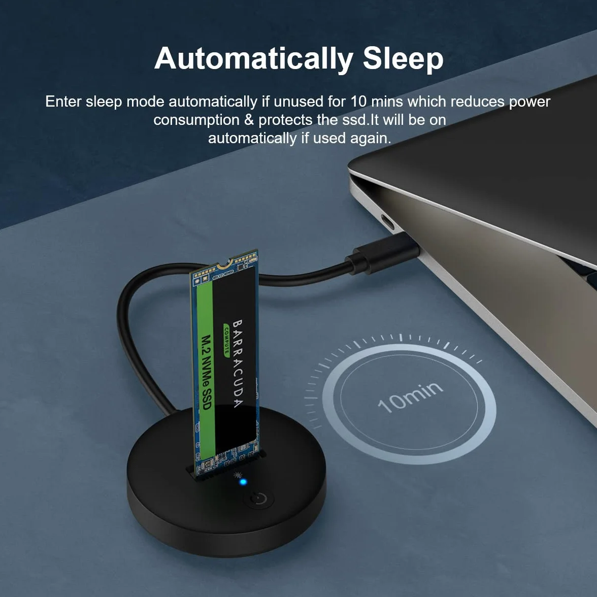 M.2 NVMe SSD Docking Station USB-C Reader USB 3.1 Gen2 10 Gbps Duplicator
