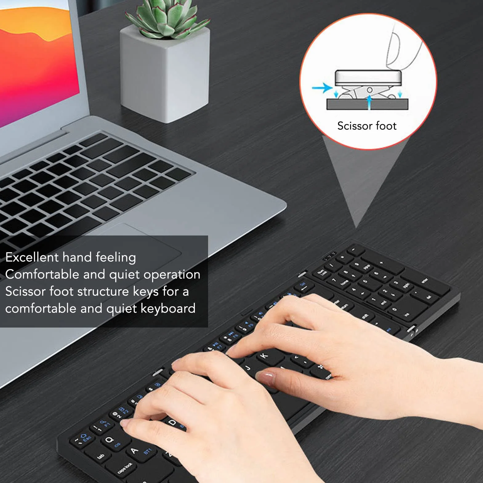 Tastiera Bluetooth Pieghevole, Tastiera Pieghevole in ABS | con tasto numerico 81 tasti Bluetooth 5.1 tipo C ricaricabile per utenti domestici in ufficio di viaggio su iOS Window