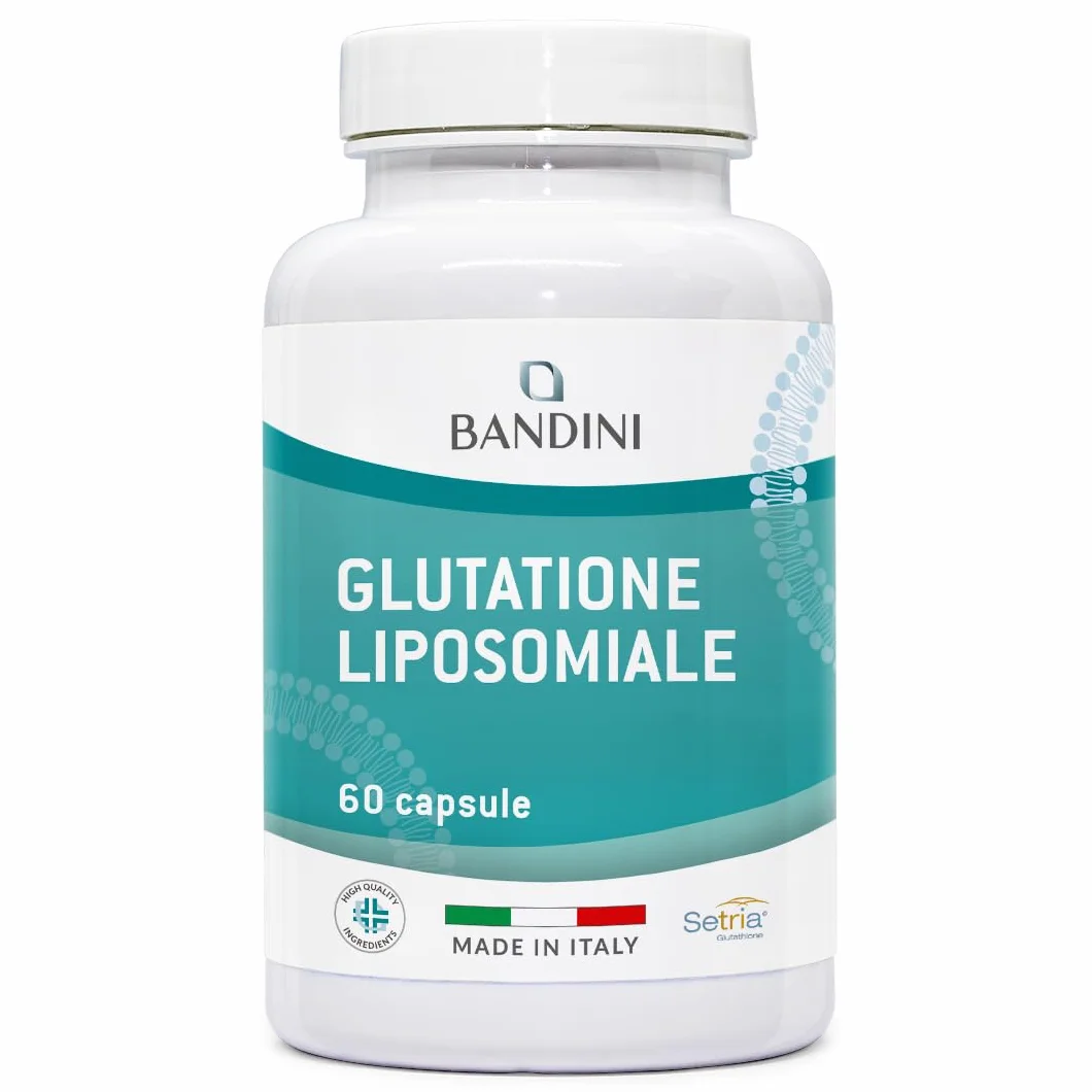 Bandini Glutatione Liposomiale 60 Capsule 250mg L-Glutatione Setria Ridotto Antiossidante Anti Invecchiamento