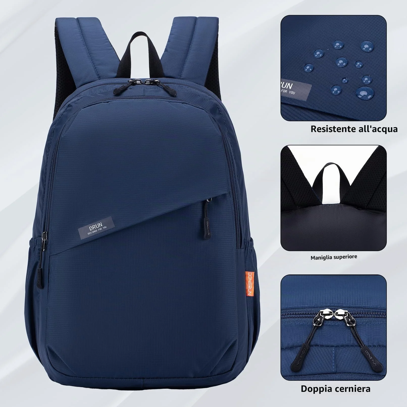 40X30X15 Air France British Airways Wizzair Vueling Zaino da Viaggio Aereo Bagaglio a Mano, Impermeabile Nylon Zaini Bagaglio a Mano Zainetto Porta PC 14 Pollici Con Vano per Computer