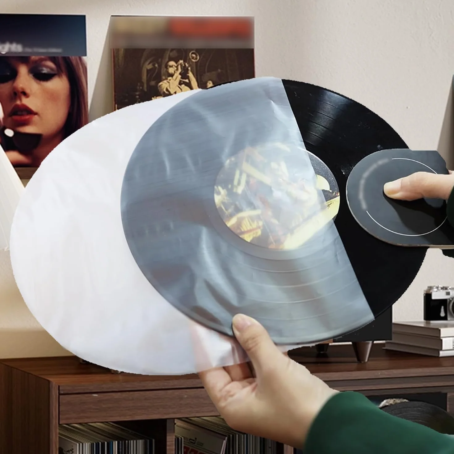 50 pezzi di maniche interne per dischi in vinile da 12 pollici, maniche protettive in plastica per LP, maniche protettive in vinile trasparente senza acidi per album, maniche di stoccaggio