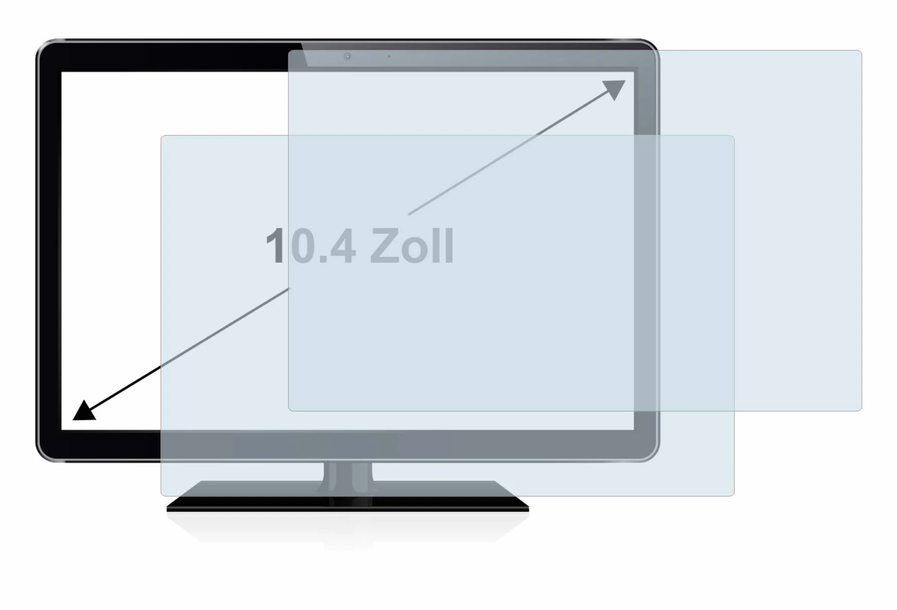 brotect 10.4" Pellicola Protettiva per Schermo piatto con 10,4 Pollici (26.4 cm) [210 x 158 mm, 4:3] (2 Pezzi) Trasparente Anti-Impronte