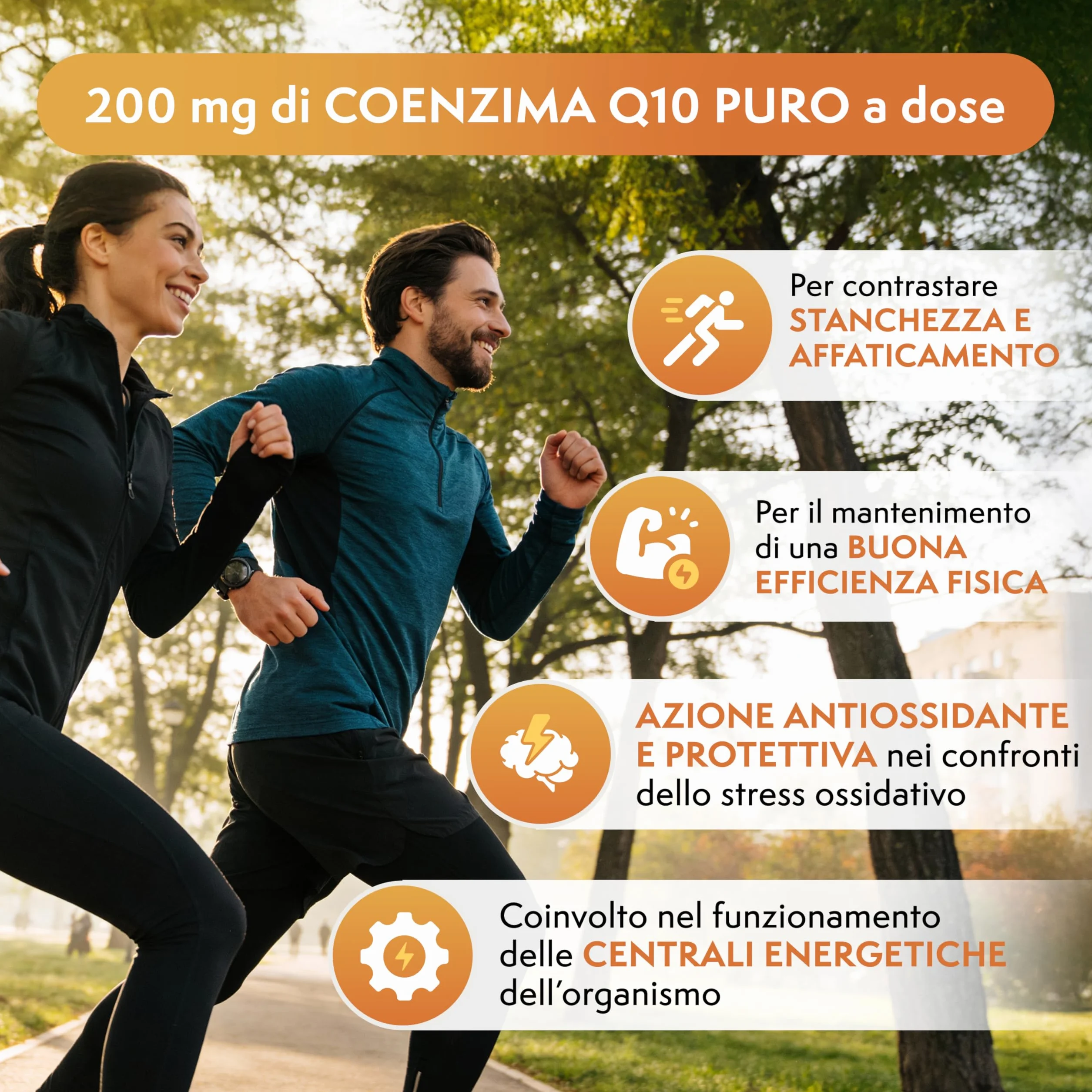 Coenzima Q10 200mg 120 Capsule, Elevata Biodisponibilità, Integratore VitaminPure