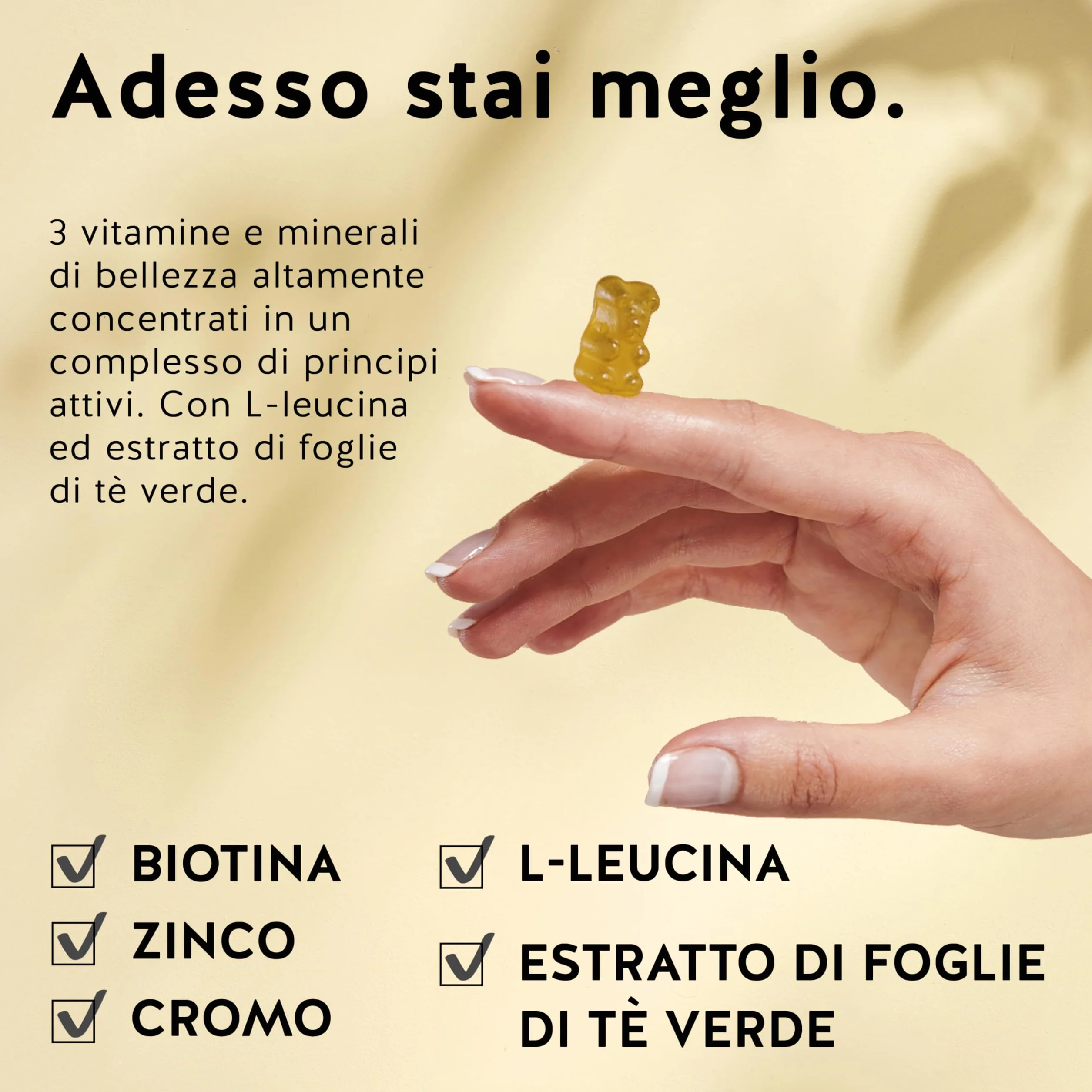 Bears With Benefits Burn Baby Burn Shape Gummies con Cromo, Biotina, Zinco, L-Leucina & Estratto Di Tè Verde – 60 pezzi, Vegano, Senza Zucchero