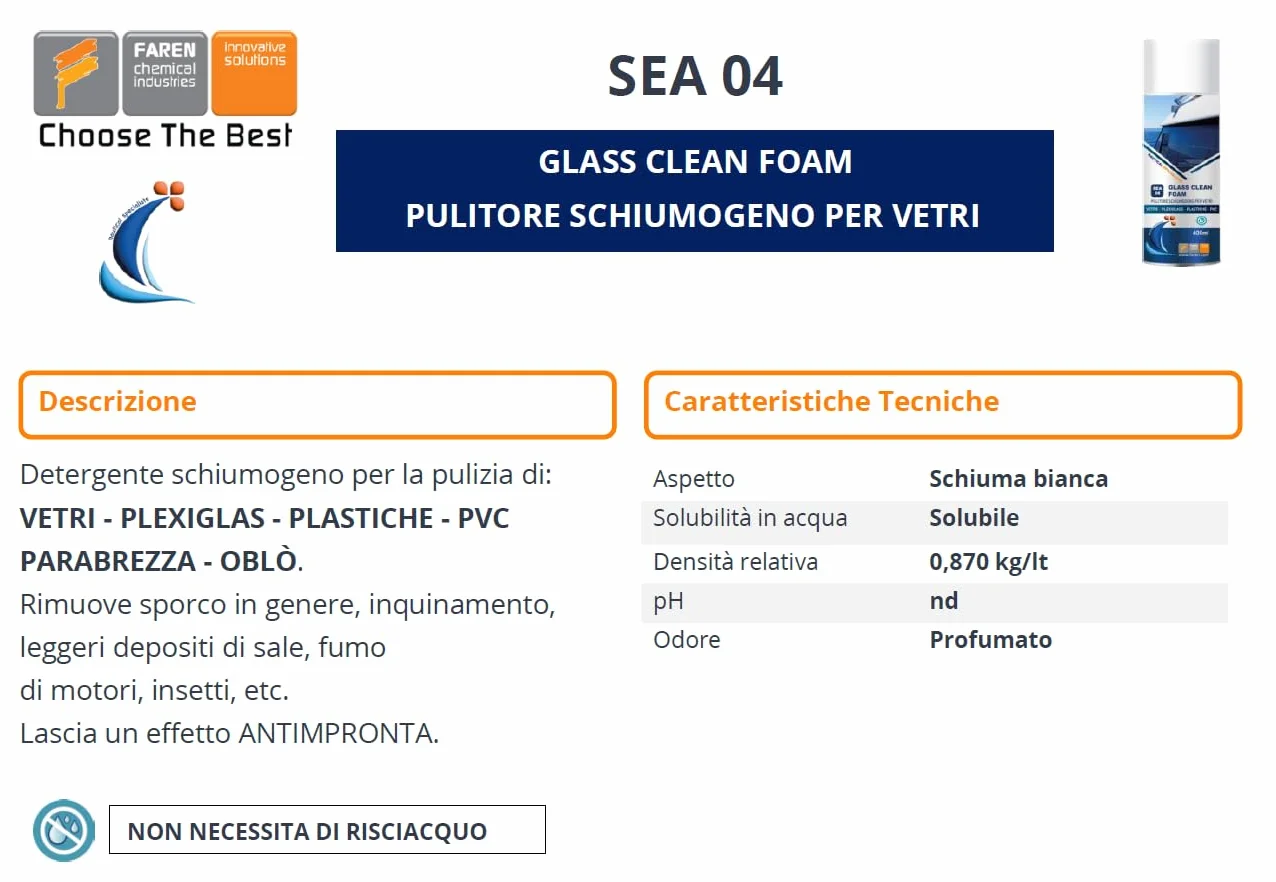 Faren SEA04 Pulitore Schiumogeno per Vetri 400ml (2)