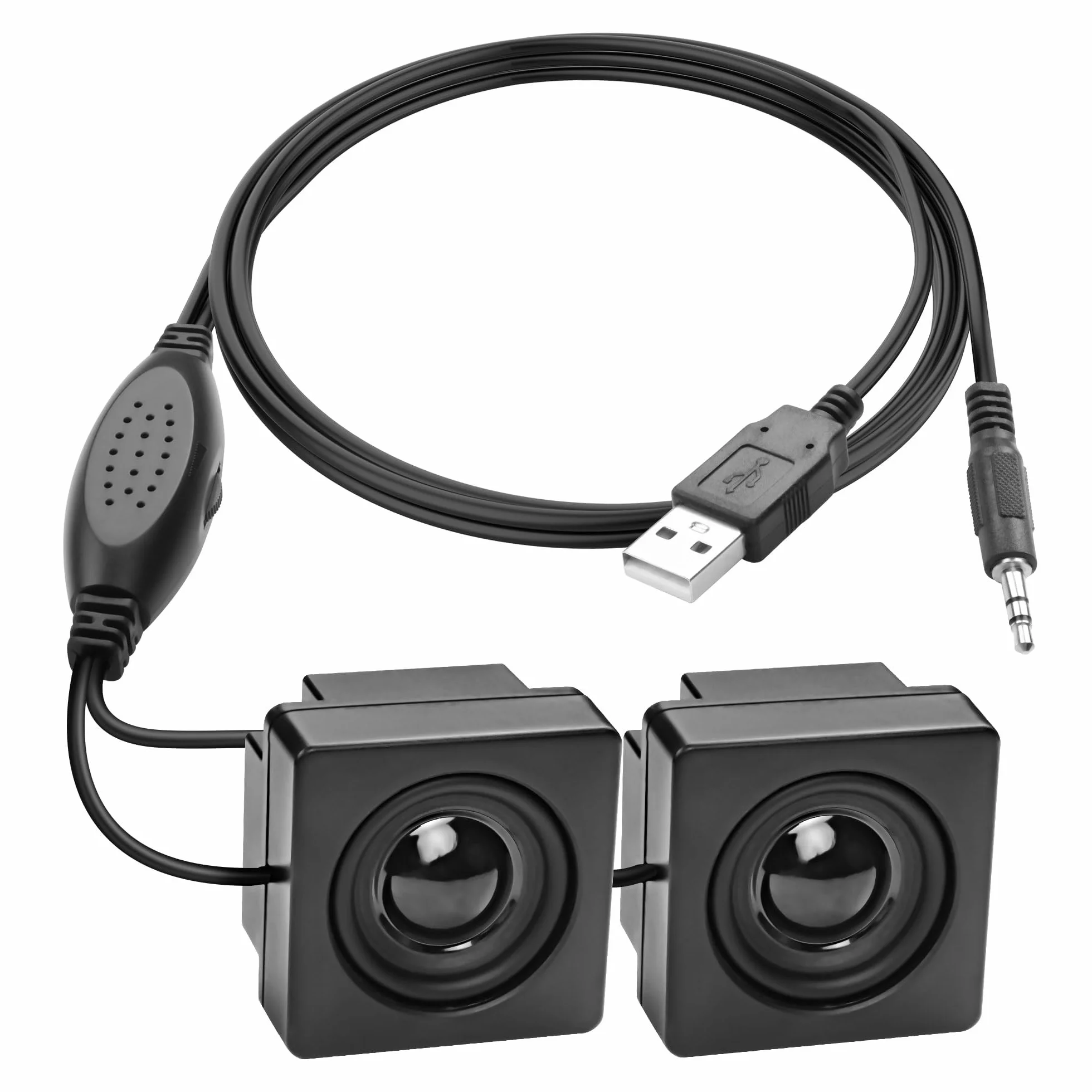 Altoparlante USB TRS regolazione volume stereo per PC laptop telefono 1,2 m