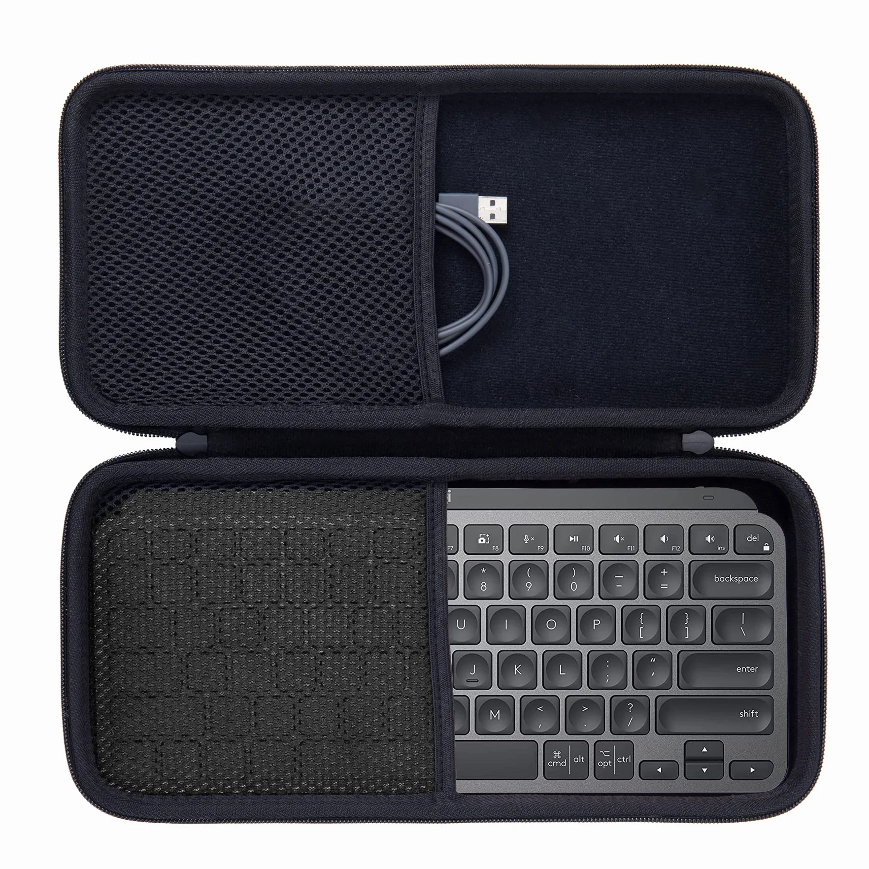 Aenllosi Custodia Case per Logitech Wireless Mini Tastiera Logitech MX Keys Mini Tastiera (Black)