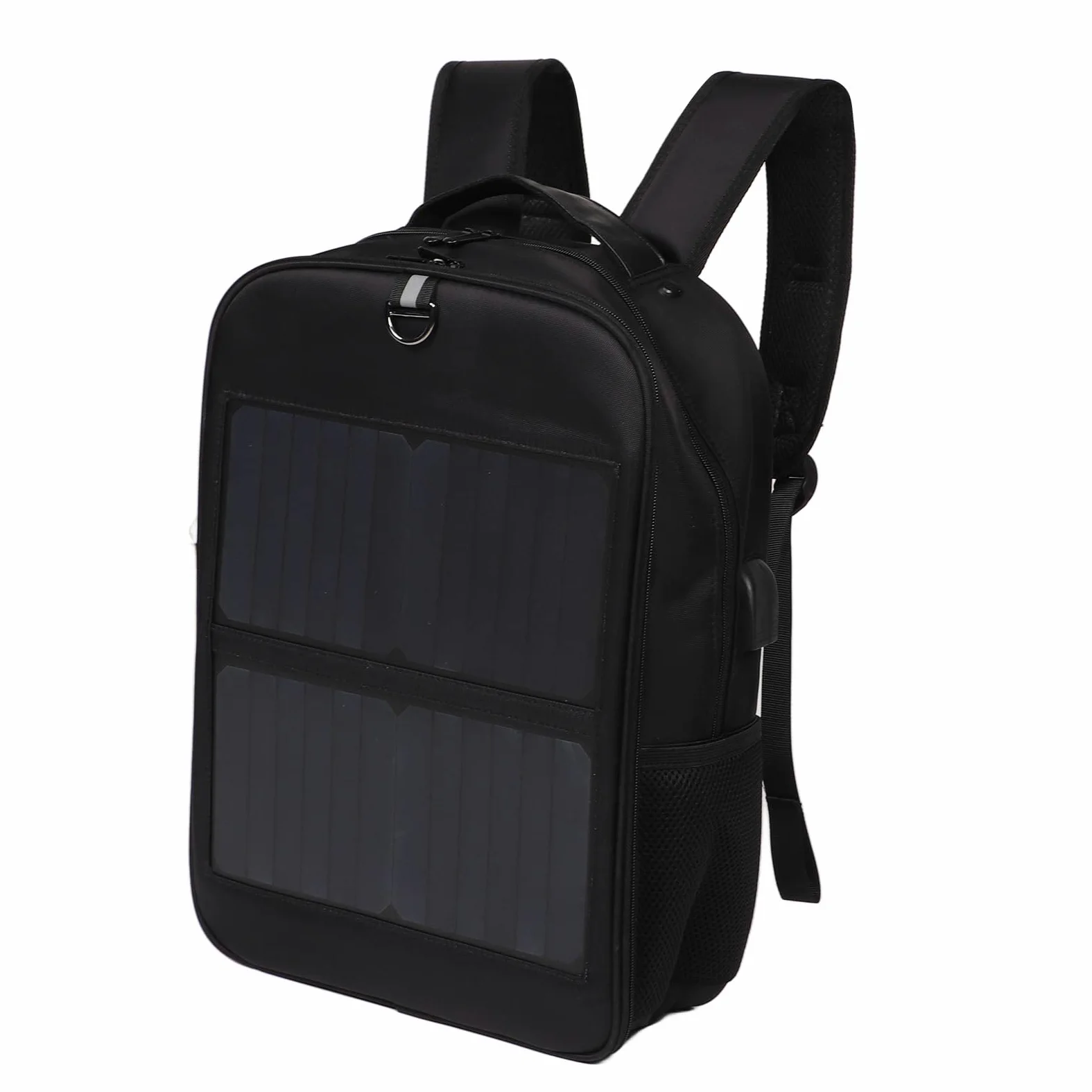 Pyhodi Zaino con Pannello Solare da 14 W, Borsa per Laptop di Grande capacità con Maniglia Porta di Ricarica USB Zaino da Esterno in Nylon per Escursionismo, Ciclismo, Corsa, Sport
