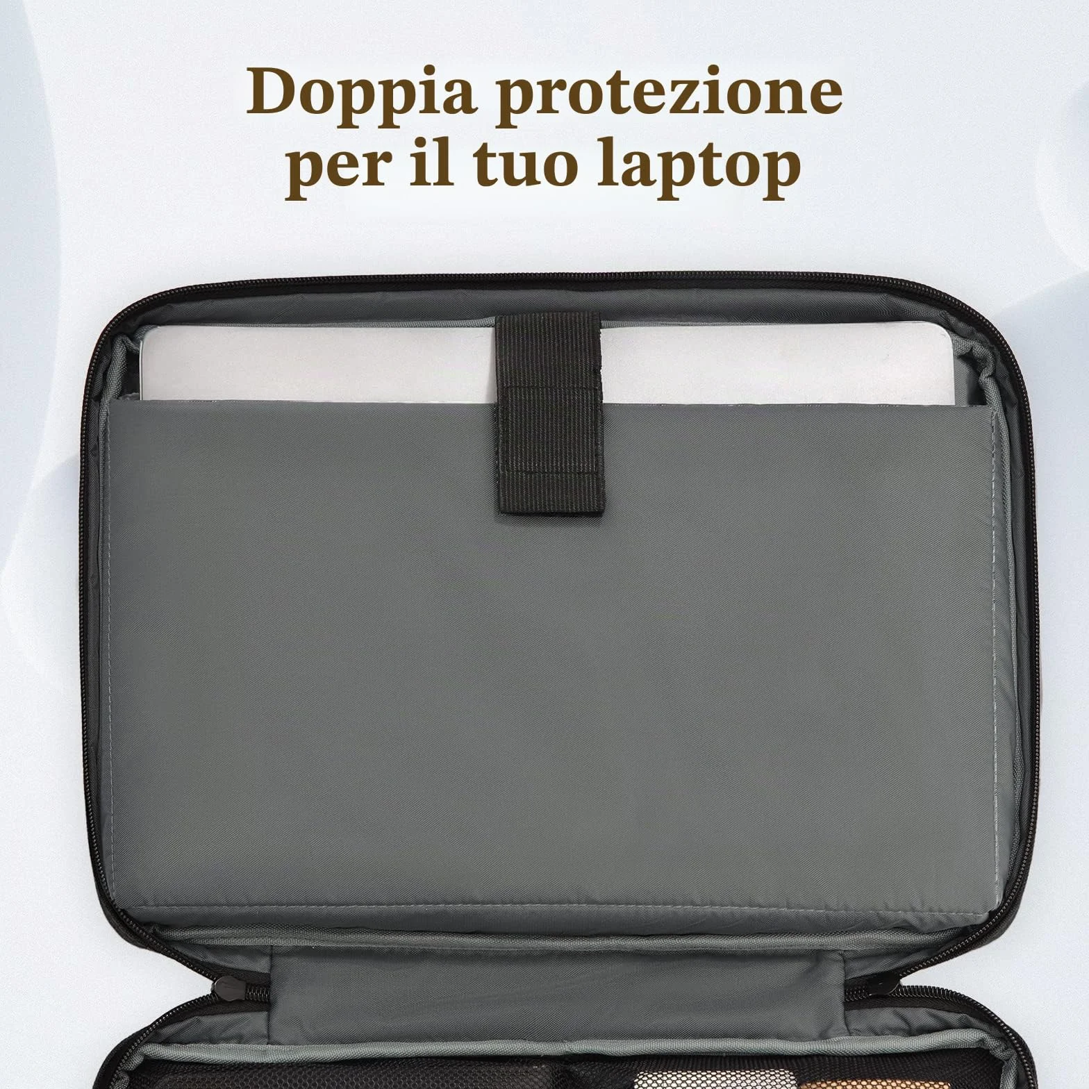 Bagasin Custodia Borsa Porta PC, 15 15,6 16 Pollici Sleeve per Laptop Resistente all'Acqua, Borsa/Caso da Trasporto per Computer Compatibile con MacBook, HP, Dell, Lenovo, Asus Notebook