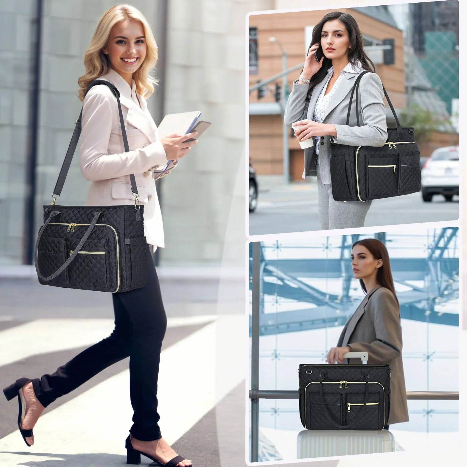 RAINSMORE Borsa Lavoro Donna per Insegnante Borsa Porta PC Borsa Donna Tote per Ufficio Università Scuola