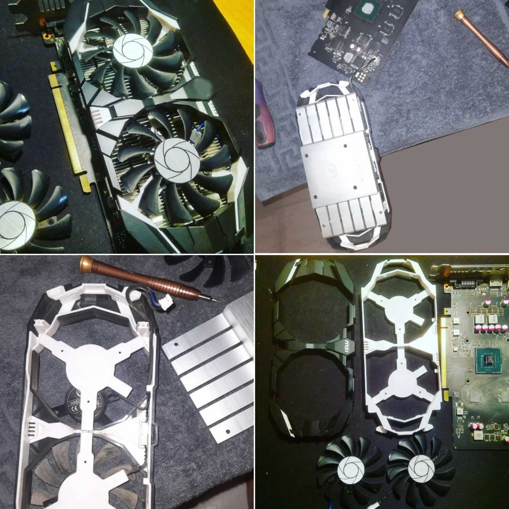 75Mm 2Pin GTX1050Ti GPU Cooler DUAL Fan per GTX 1050Ti GTX-1050-Ti-4GT-OC Raffreddamento Della Scheda Grafica