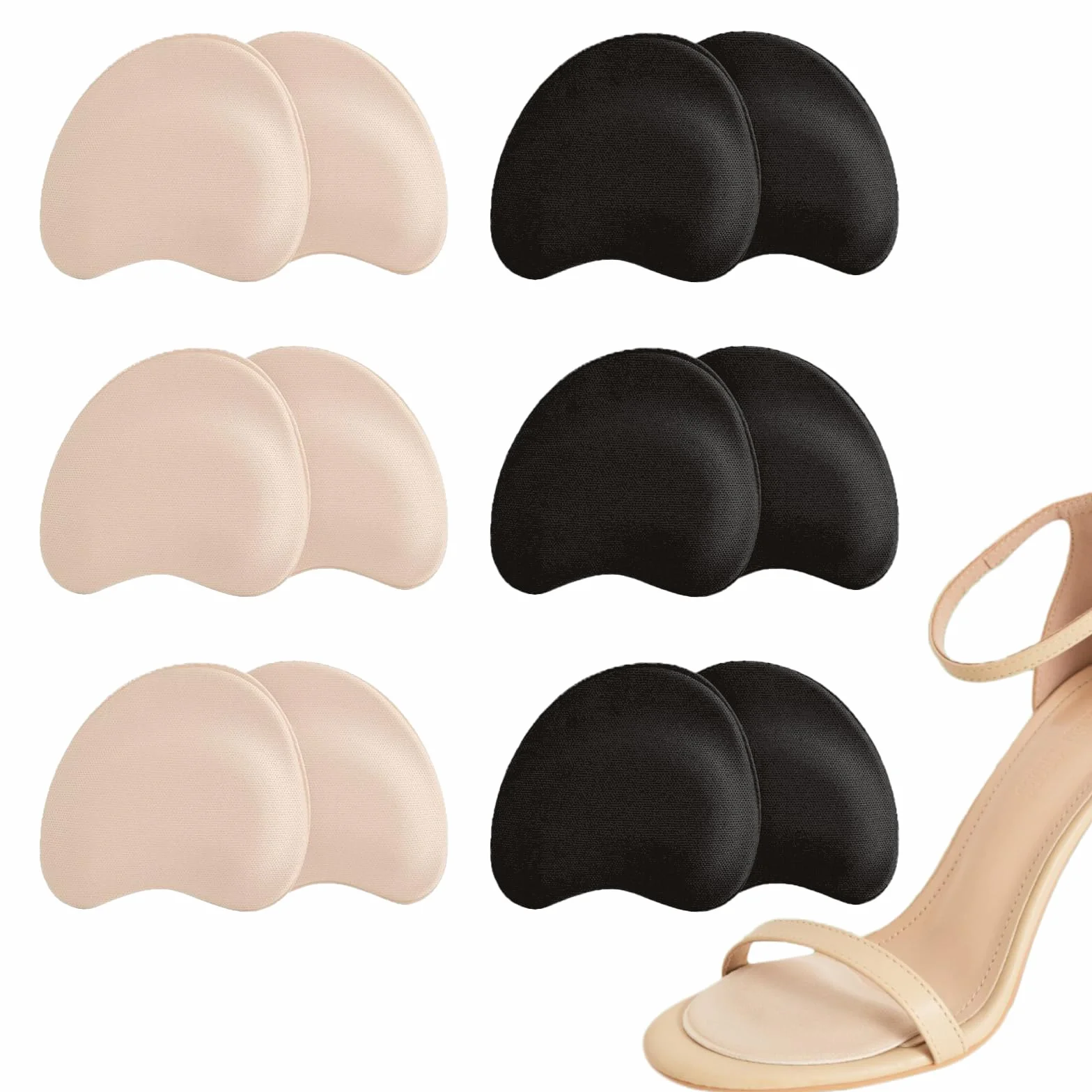 Solette Avampiede Donna Cuscinetti Metatarsali Memory Foam Antiscivolo