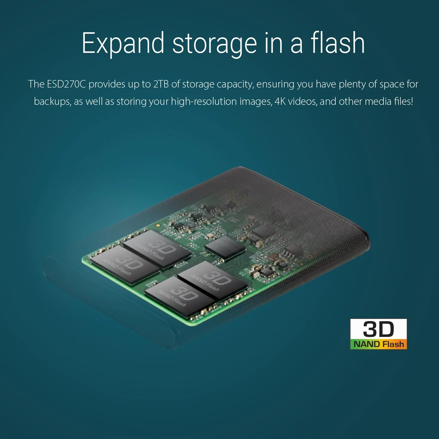 Transcend SSD portatile ESD270C da 250 GB USB 3.1 Gen 2 Type-C, fino a 520/460 MB/s, per desktop, laptop, dispositivi mobili e console di gioco - TS250GESD270C