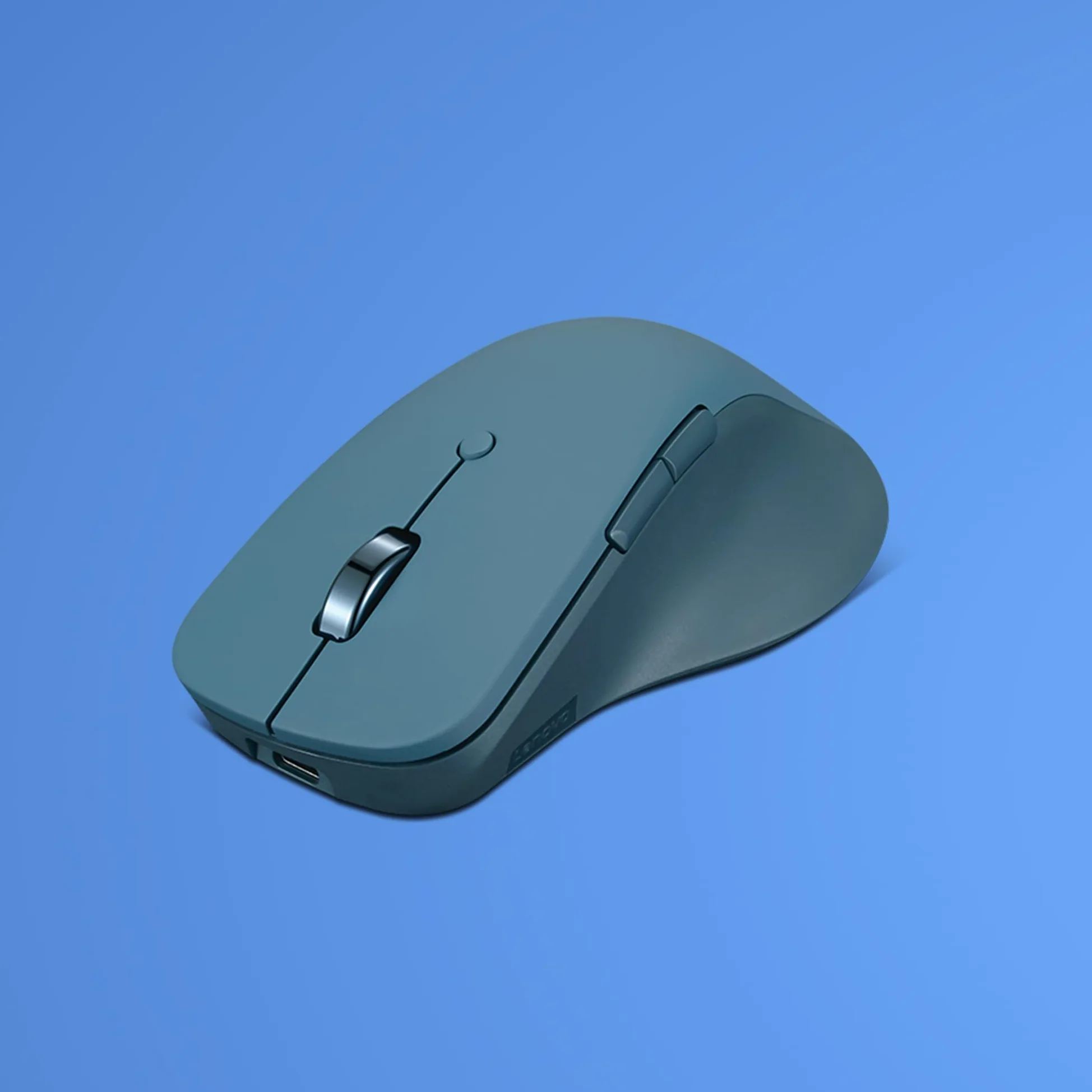 Lenovo Yoga Pro Mouse - Mouse Bluetooth Ricaricabile, Design Ergonomico per Destrimani, DPI Regolabile fino a 4000, Clic Silenziosi, Autonomia fino a 3 Mesi, per PC/Laptop/Windows/macOs - Tidal Teal