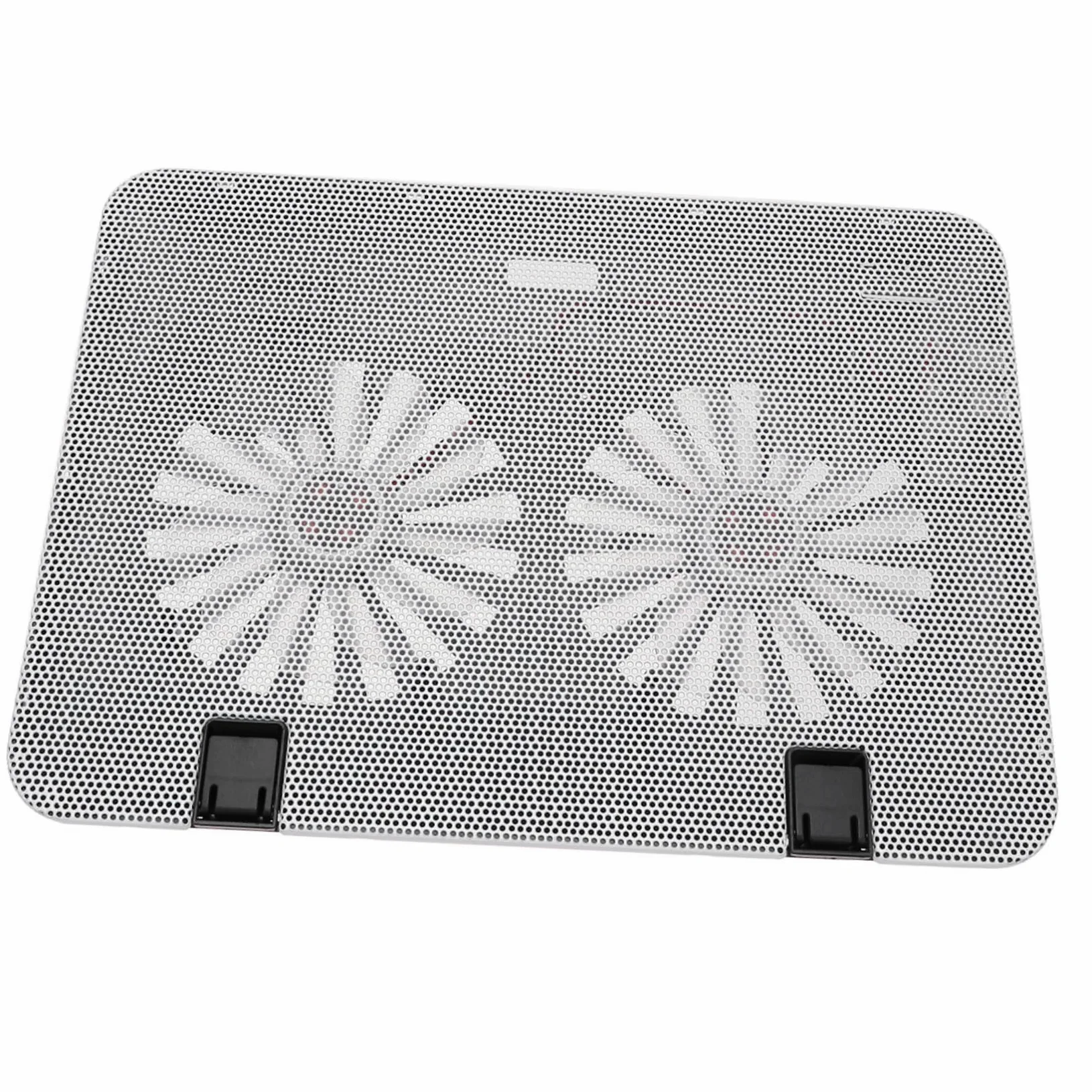 Supporto per Laptop Notebook Bianco Abs Ferro con Ventola Vacanze Estive | Angolo Regolabile, Raffreddamento Notebook e Dissipatore, 15.6 Pollici