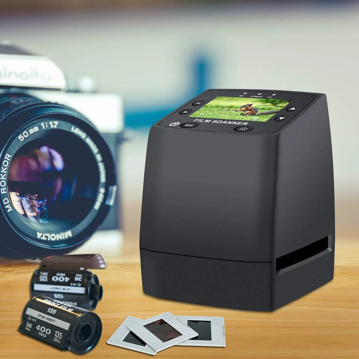 DIGITNOW! Film Scanner 35mm 135 Negativi Diapositive 3600DPI 2.4" LCD Convertitore Digitale JPEG