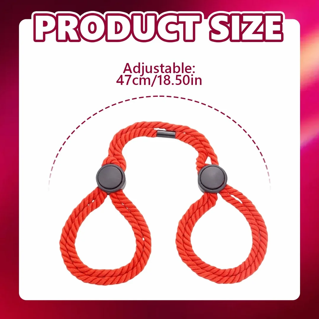 Kit Bondage Set per Coppie - Corde Rosse per Principianti, Fune SM, BDSM