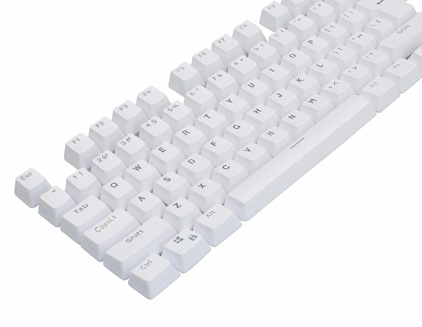 Universal 104 Keyset Keycap ABS Colorful Backlit Replacement Key Cap Cover per tastiera meccanica -White