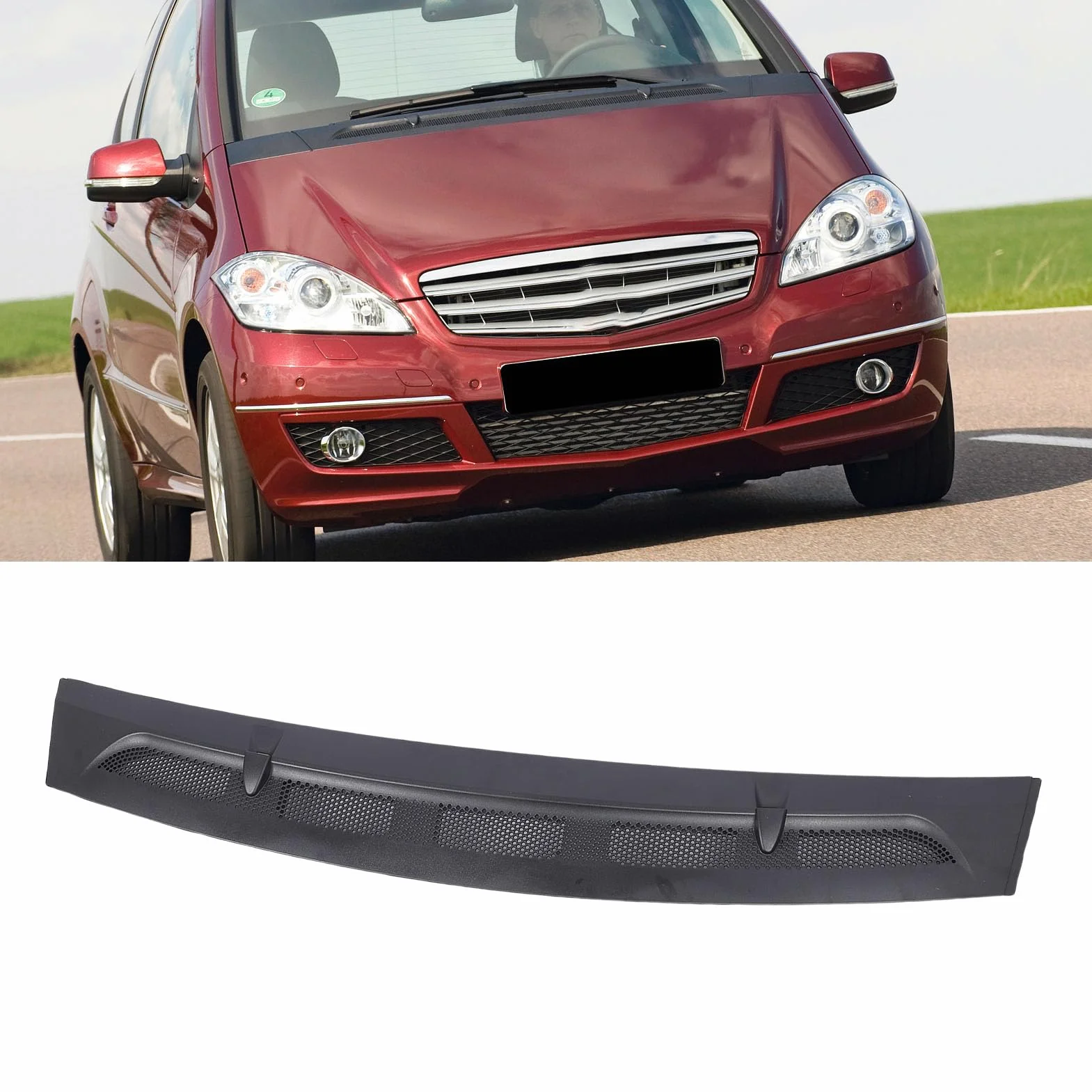 Coperchio per Griglia Medio Sfiato del Cofano, Rivestimento in Plastica ABS per Classe A W169, Classe B W245, Alta Resistenza e Elegante, Facile Installazione, Flusso D'aria