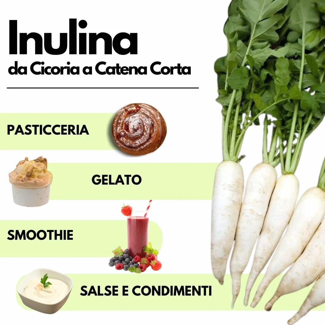 Inulina da cicoria 1 Kg fibra vegetale prebiotica SaporePuro