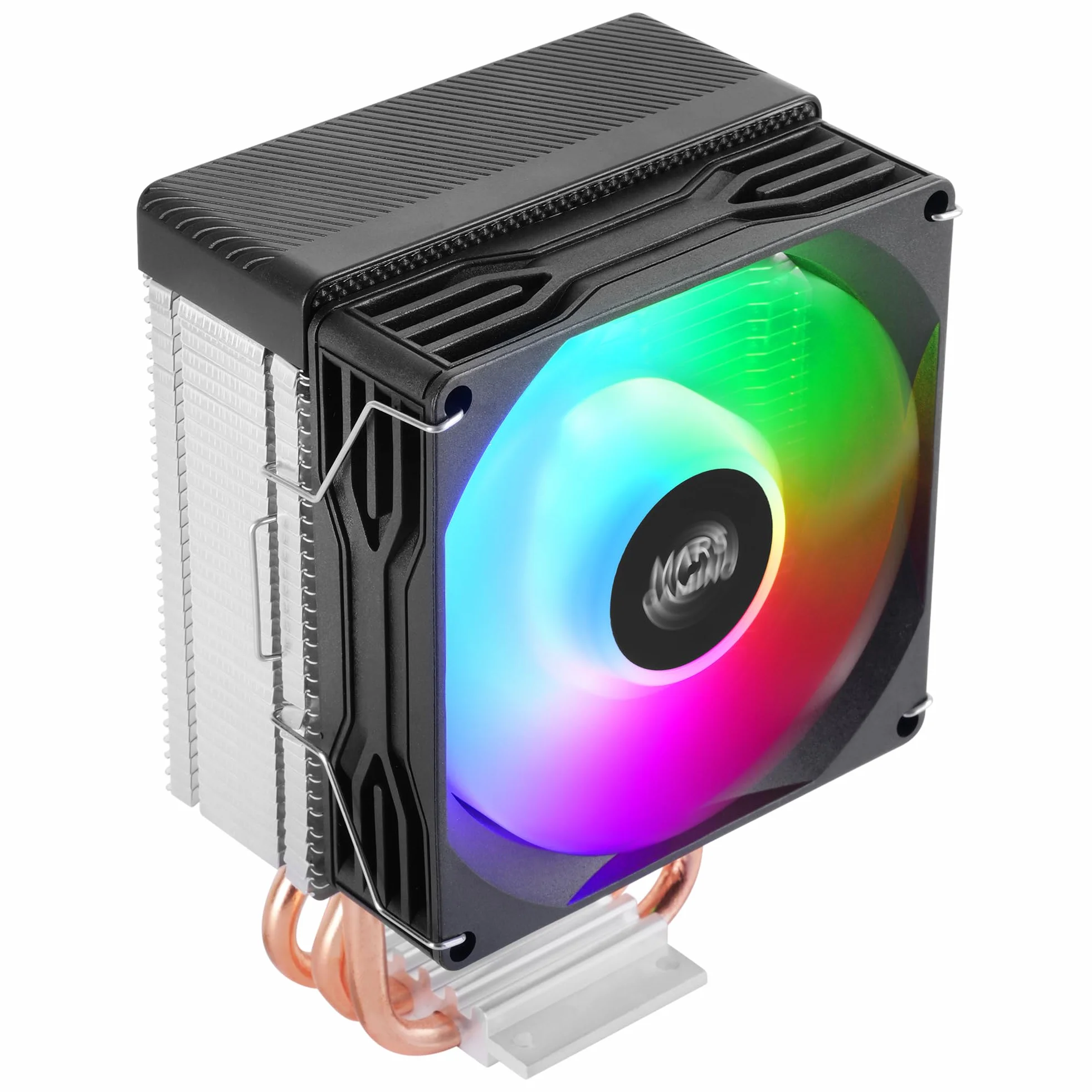 Mars Gaming MCPU-X3, Dissipatore CPU 190W TDP, 3x Heatpipes, Ventola PWM FDB, Illuminazione FRGB, Design Compatto SFF/Mini-ITX, Alette in Alluminio, Cooler PC con Compatibilità Intel e AMD, Nero