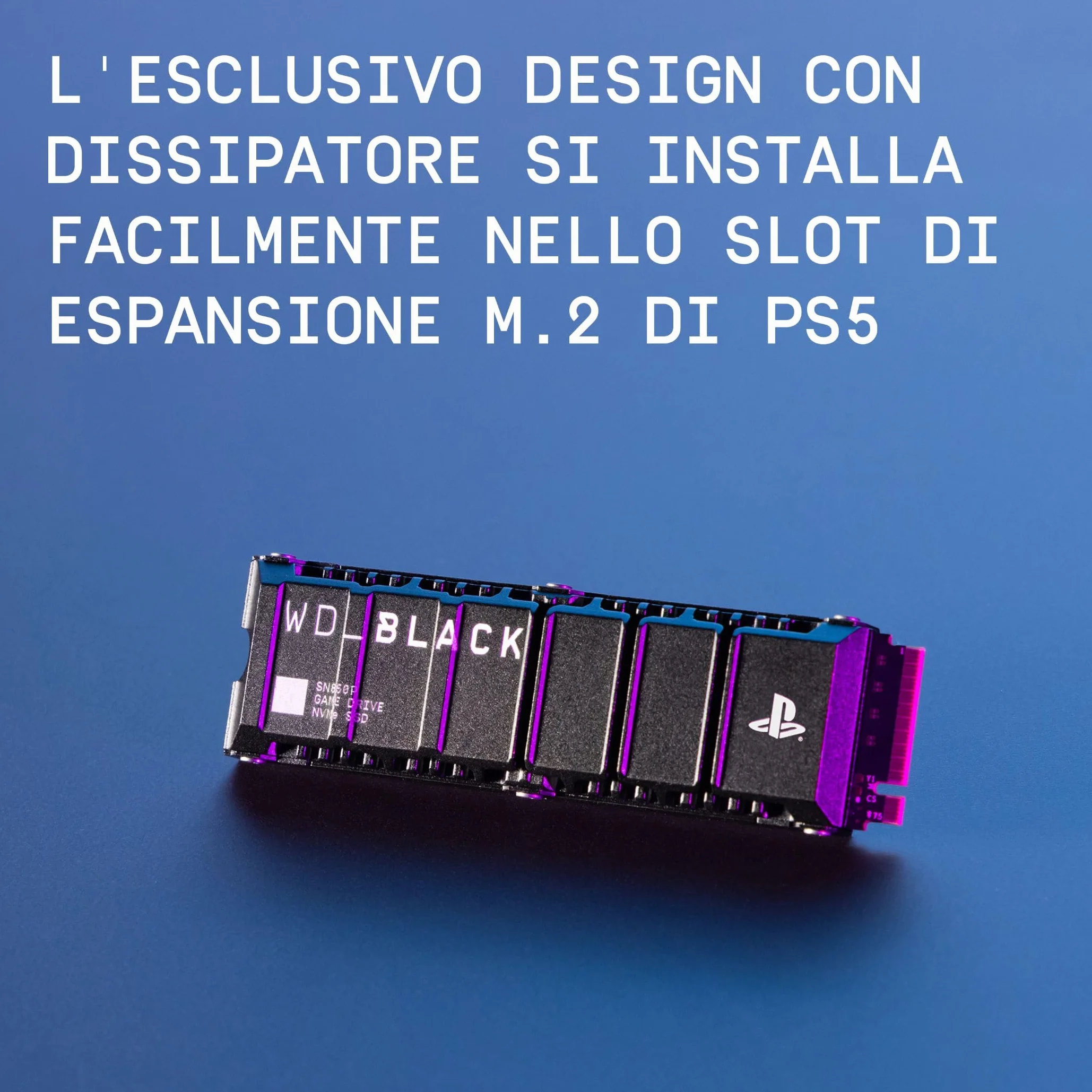 WD_BLACK SN850P 1TB M.2 PCIe NVMe SSD, Ufficialmente Concessa In Licenza per Playstation 5 Consoles, fino a 7300 MB/s