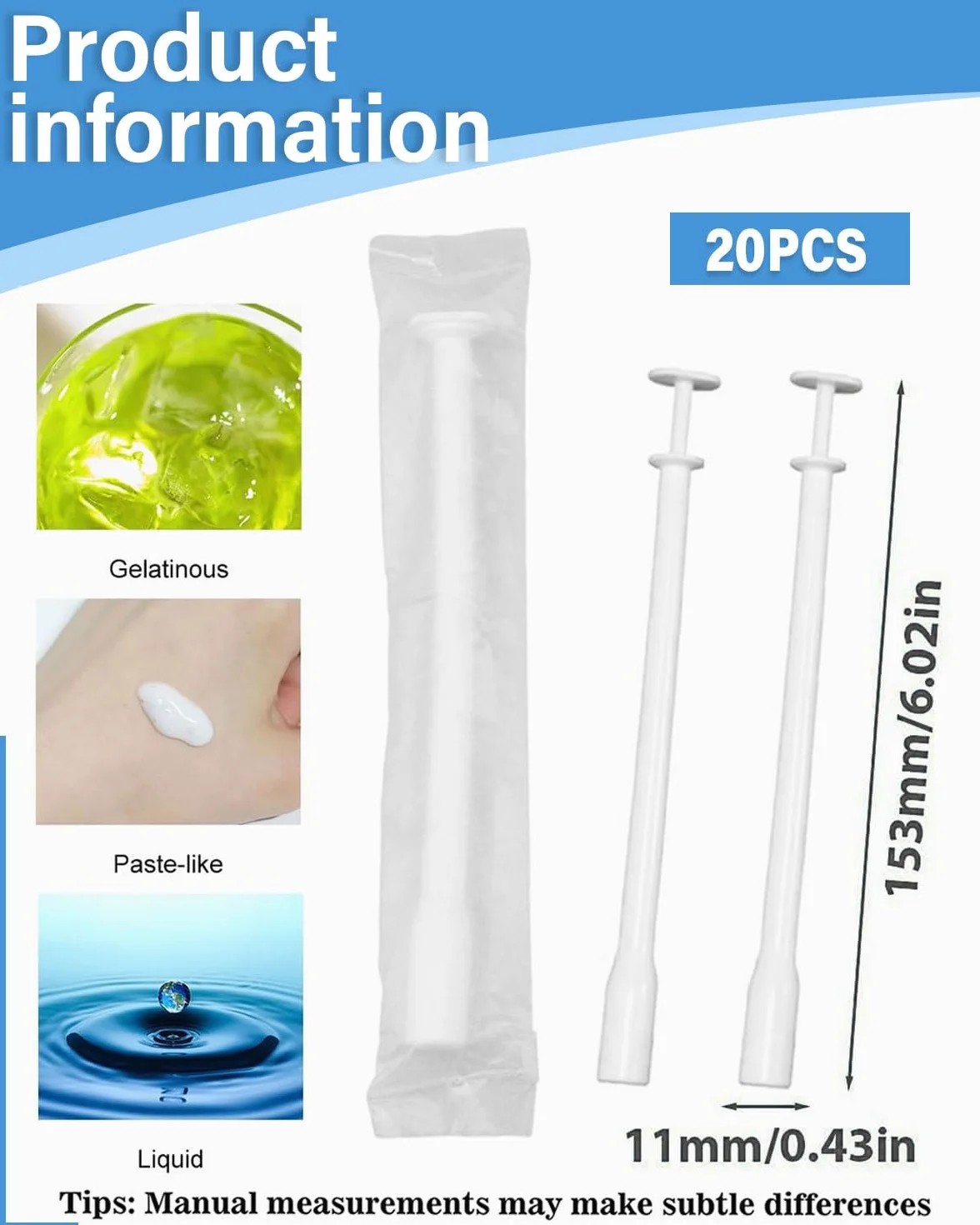 Applicatori Vaginali Monouso 20 Pezzi Bianco Lubrificante Applicatore Anale Iniettore Siringa