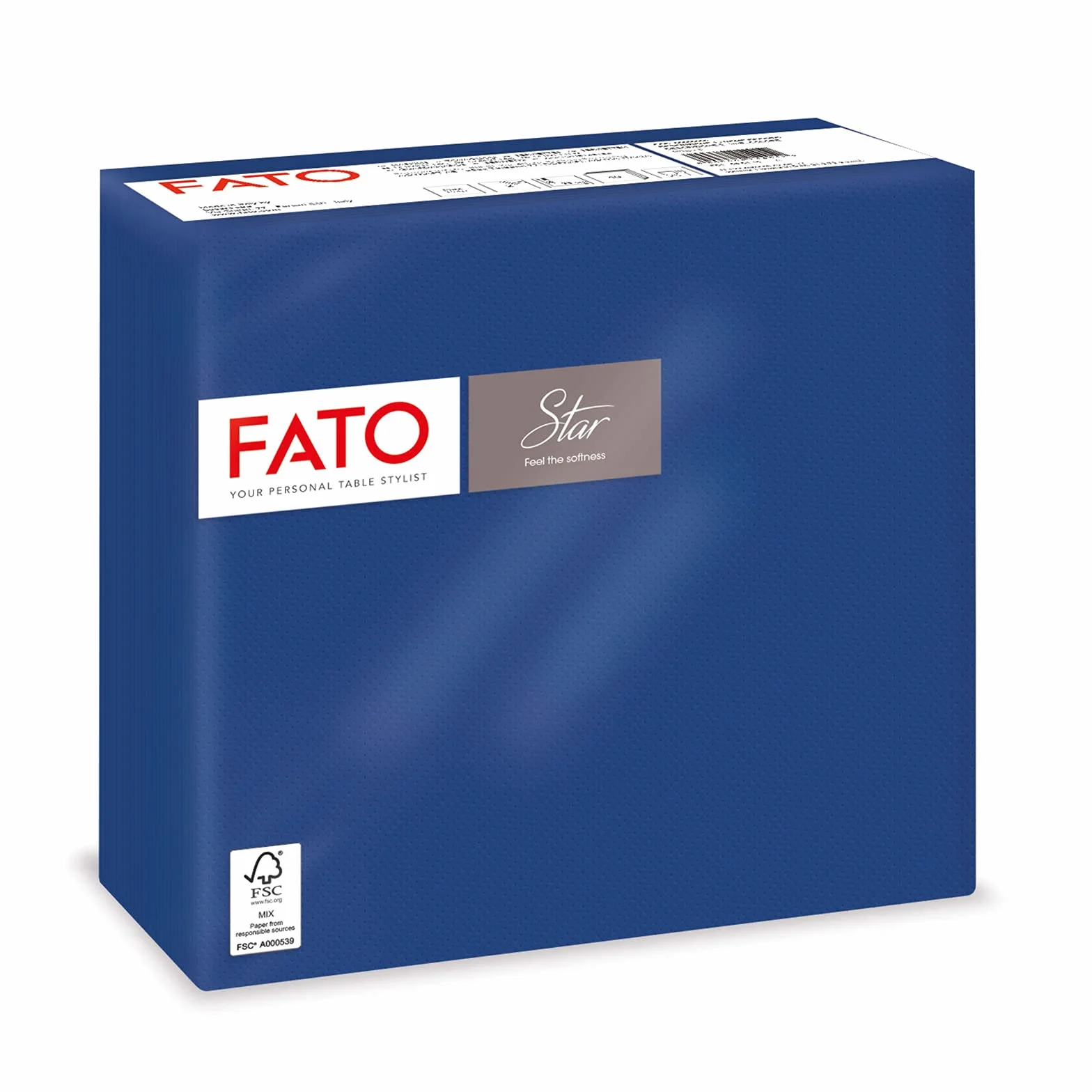 Fato Tovaglioli di Carta Monouso 40 pezzi 38x38 2 veli Blu Notte Carta Cellulosa FSC