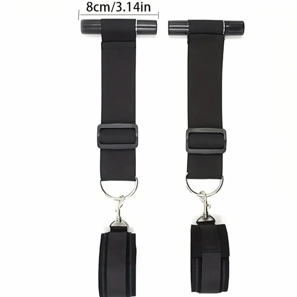 Regolabili manette per porte in nylon nero, set cinghie yoga
